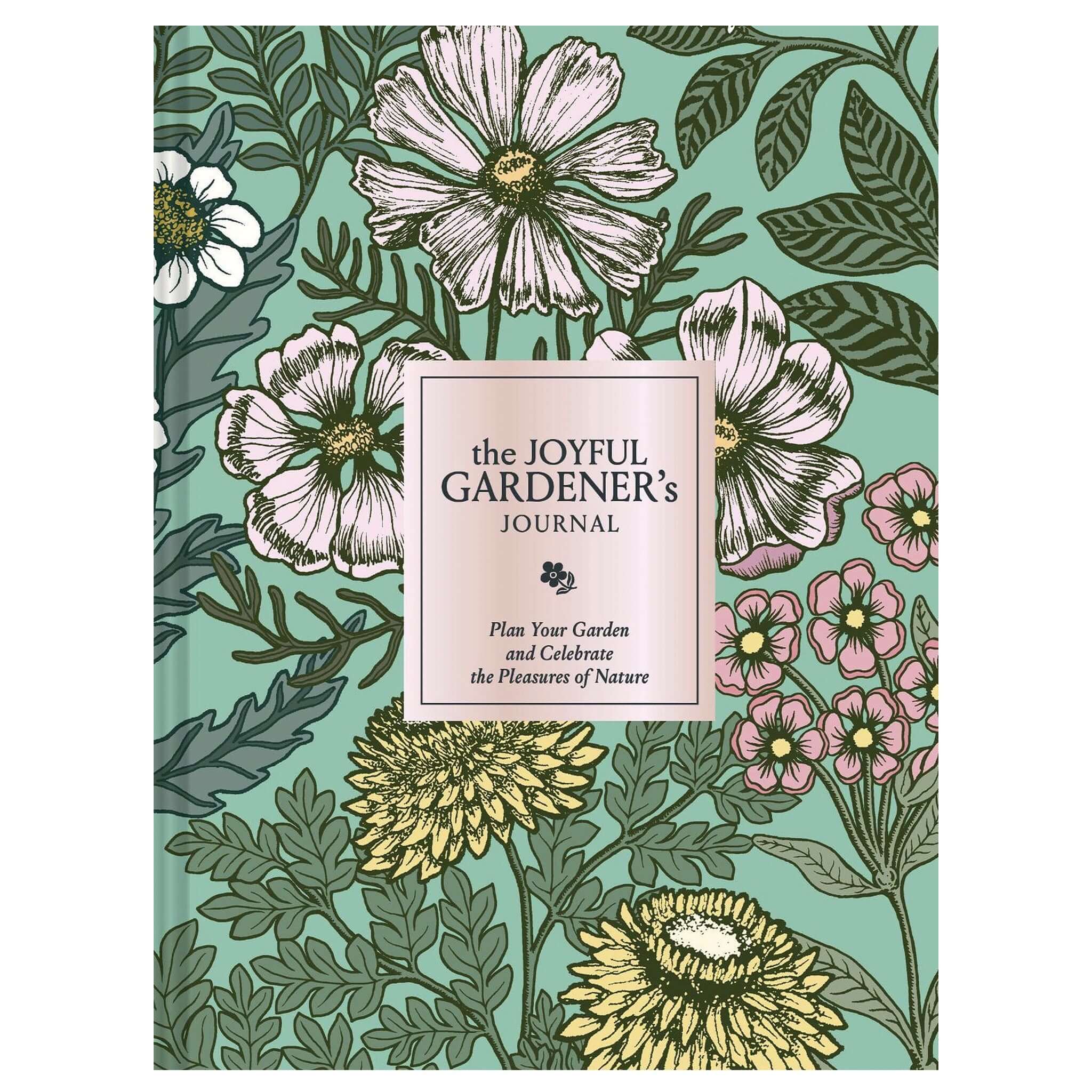 Alt Tag: The Joyful Gardener's Journal floral cover gardening planner notebook for tracking seeds, garden plans, and harvest notes