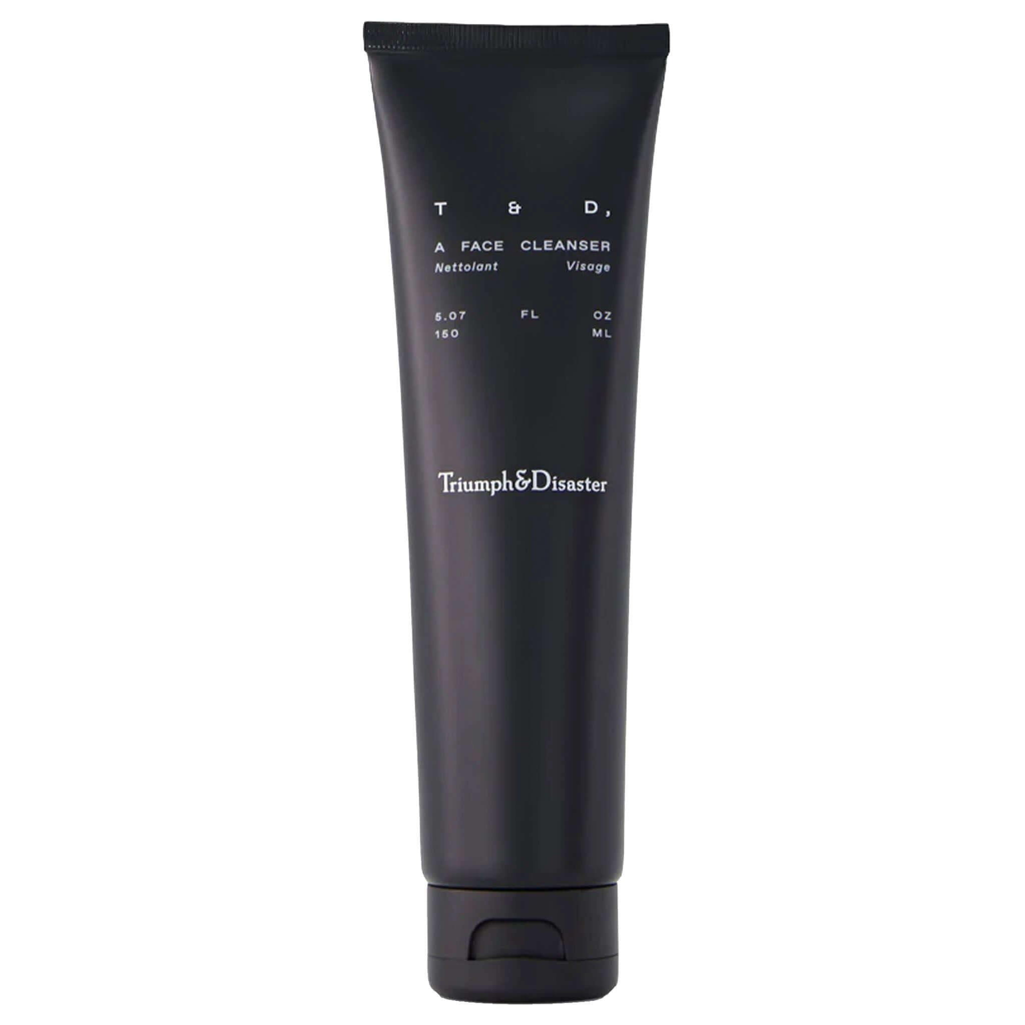 Alt Tag: Triumph & Disaster A Face Cleanser natural peppermint face cleanser tube with tamanu oil, willow bark extract and bentonite clay