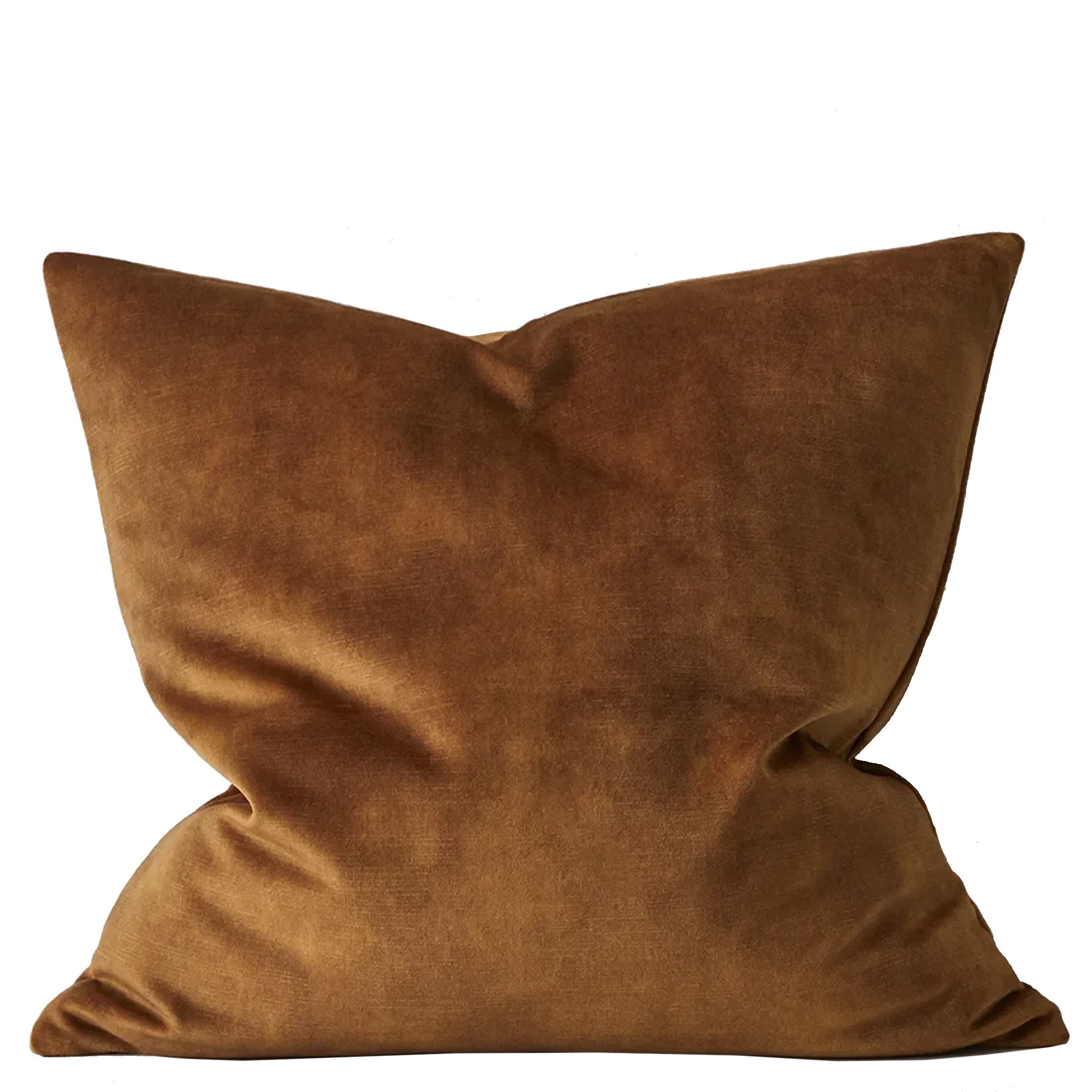 Brown cushion on a white background