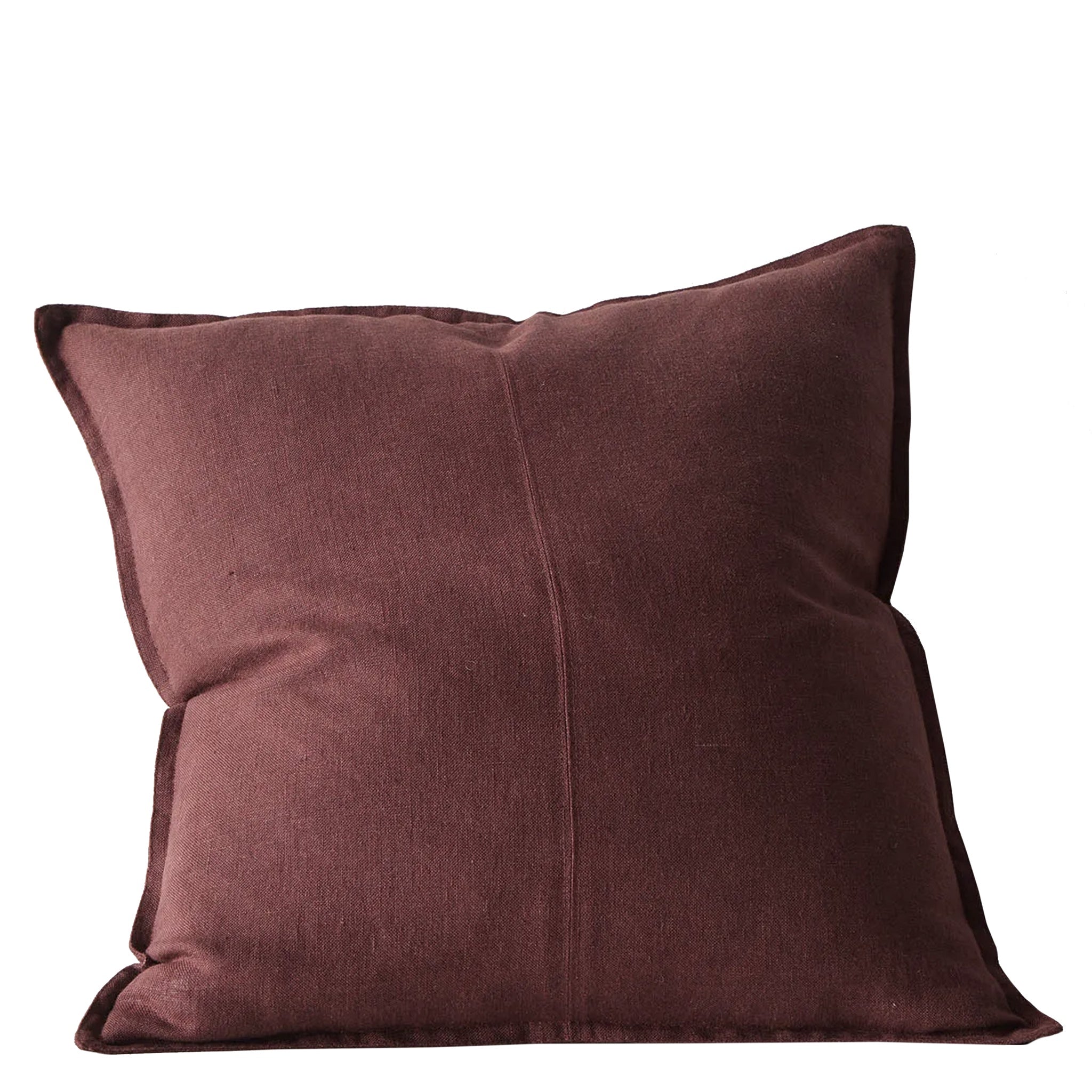 Red brown pillow on a white background
