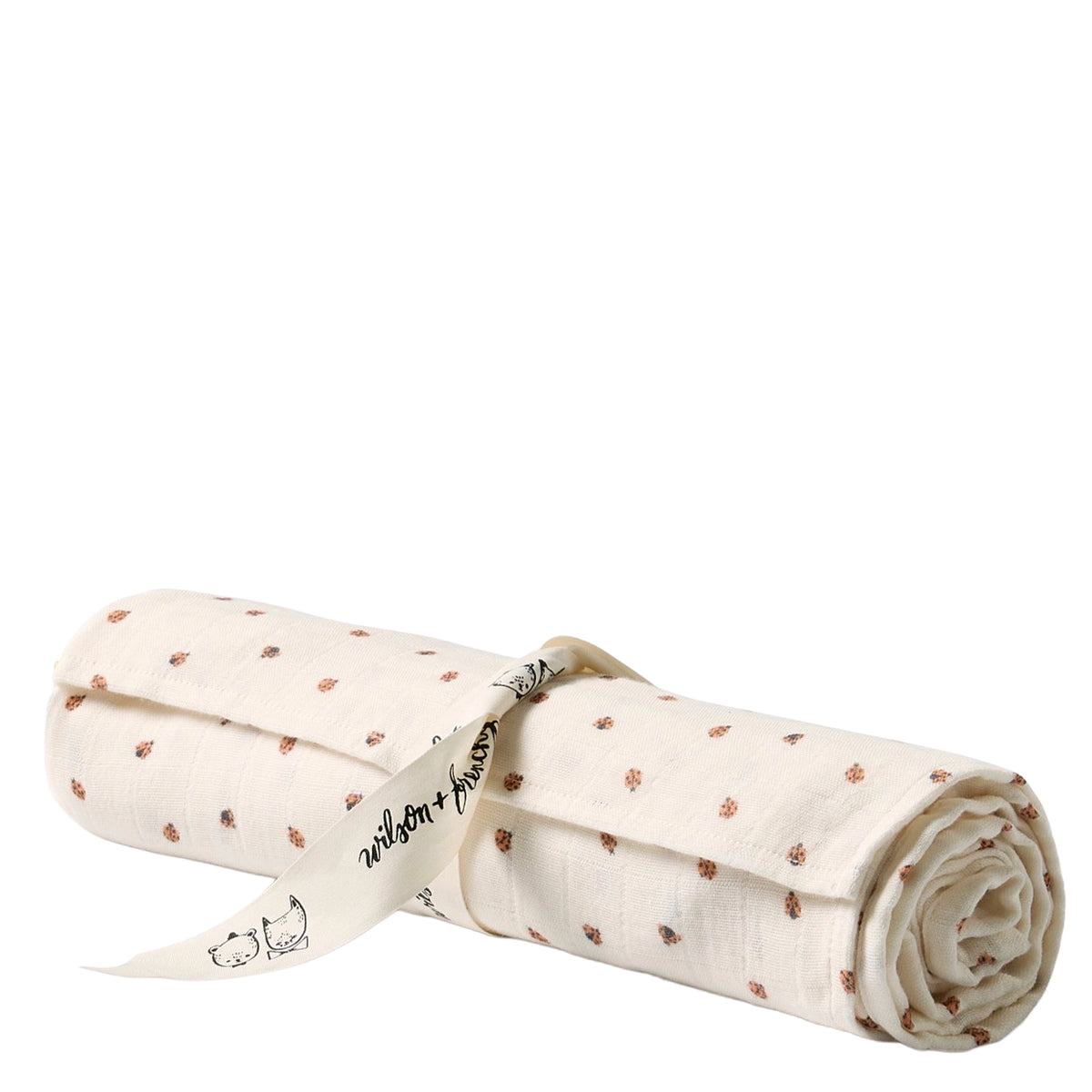 Wilson & Frenchie Organic Cotton Muslin - Little Lady Bugs