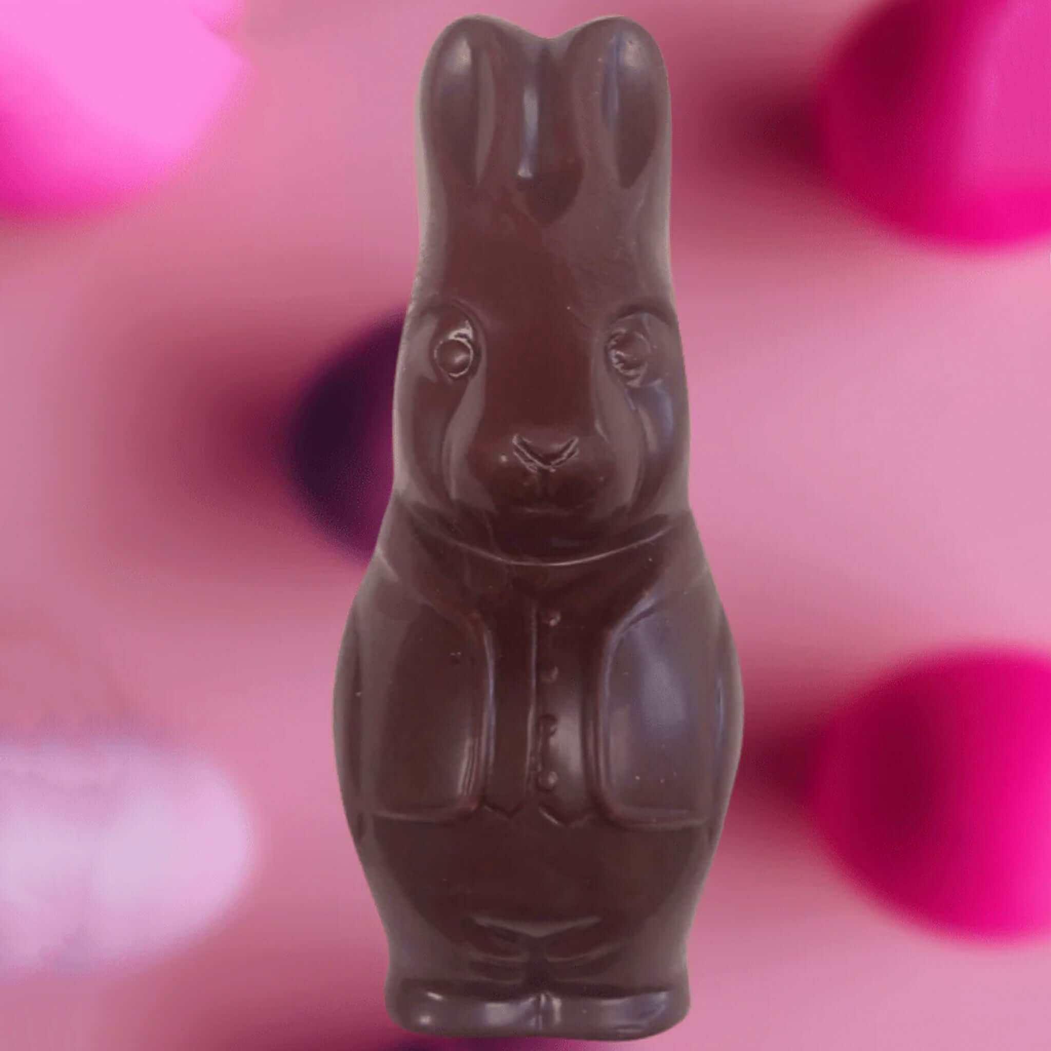 Alt Tag: Wonderland Chocolate Easter Bunnies - 108g Cashew Milk Chocolate plant-based chocolate bunny with creamy cashew m!lk