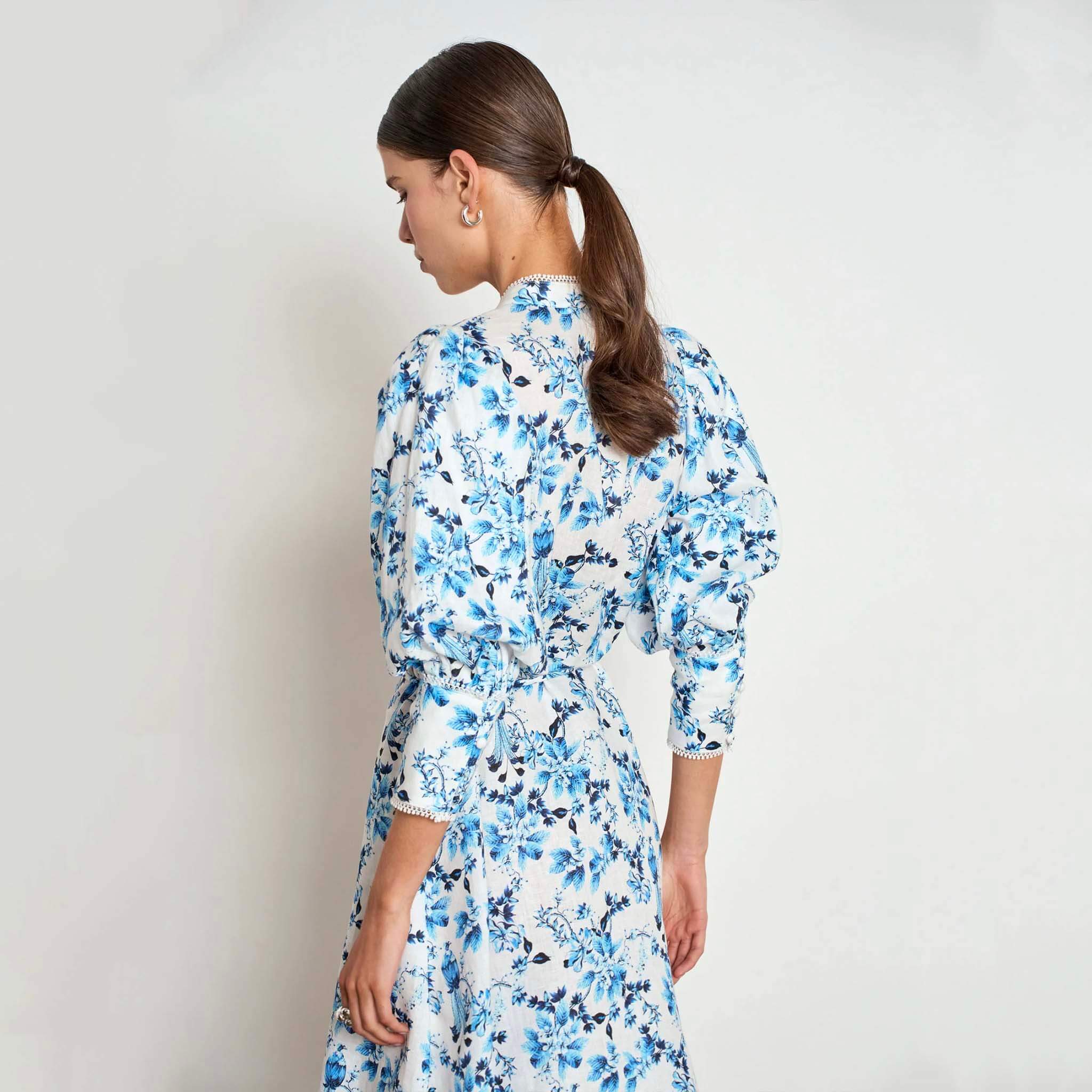 Zoe Kratzmann Scenic Dress - Song Bird featuring a beautiful botanical print and elegant design details.
