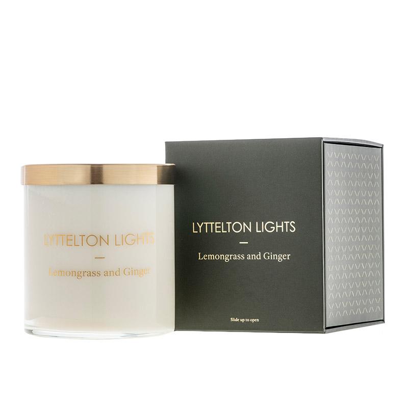 Lyttelton Lights Candle - Lemongrass & Ginger - Tea Pea Home
