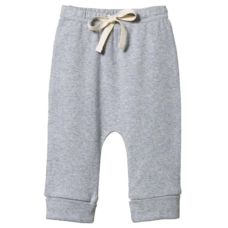 Nature Baby Organic Cotton Drawstring Pants - Grey Marl - Tea Pea Home