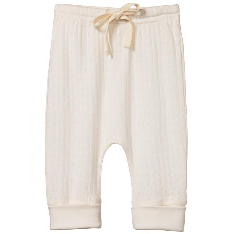 Nature Baby Organic Cotton Drawstring Pants - Pointelle Natural - Tea Pea Home