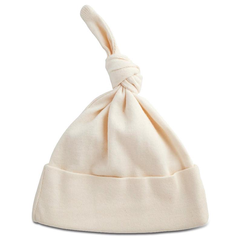 Nature Baby Organic Cotton Knotted Beanie - Natural - Tea Pea Home