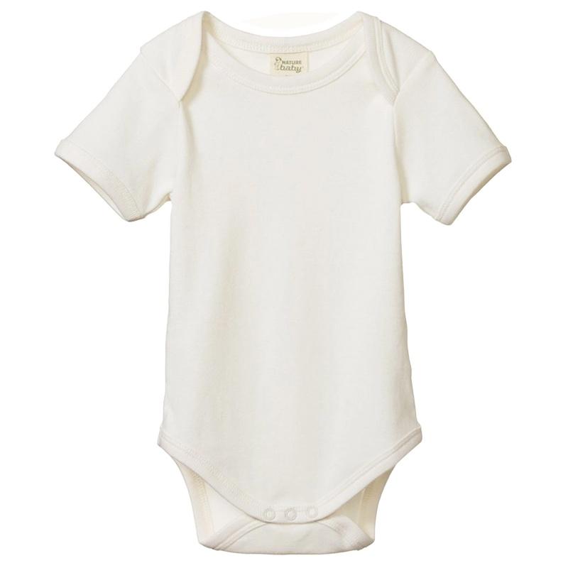 Nature Baby Organic Cotton Short Sleeve Bodysuit - Natural - Tea Pea Home