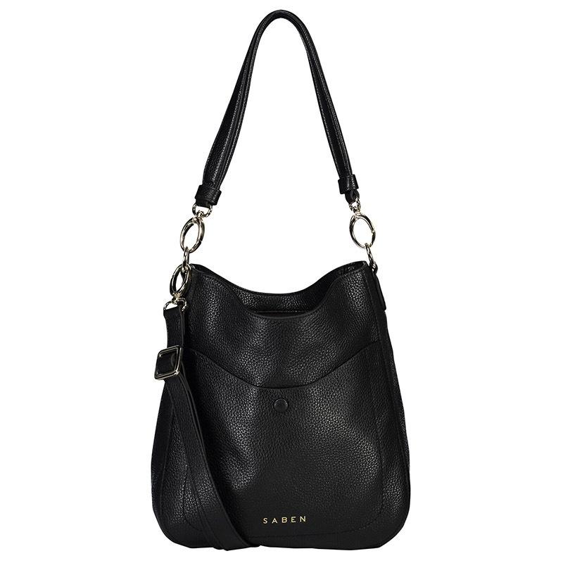 Saben Rebe Shoulder Bag - Black - Tea Pea Home
