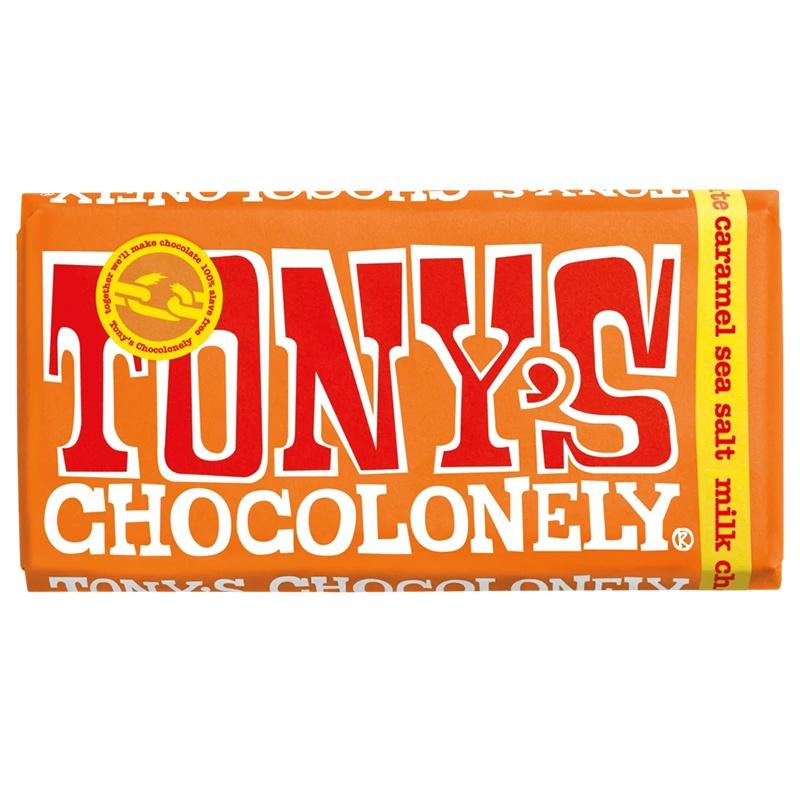 Tony's Chocolonely 180g Milk Chocolate Caramel Sea Salt Bar - Tea Pea Home