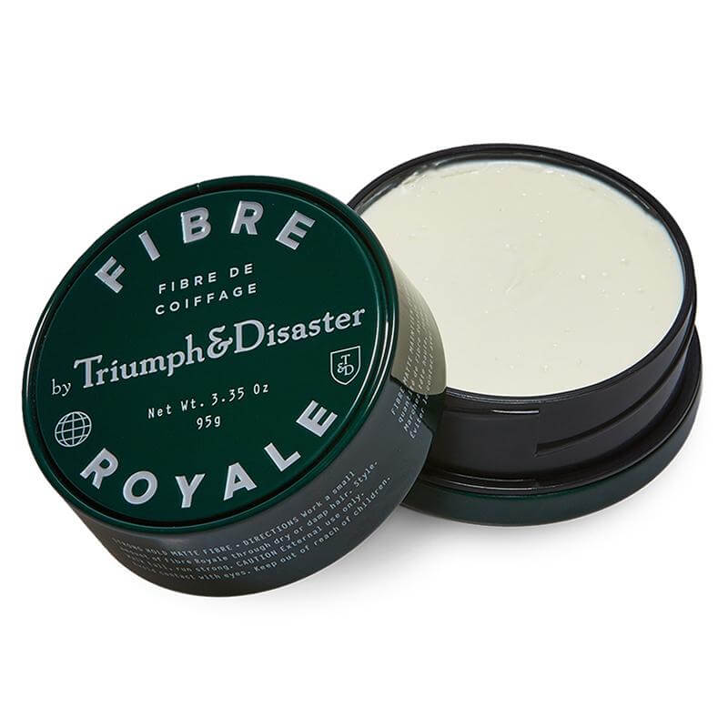 Alt Tag: Triumph & Disaster Fibre Royale Hair Product styling wax tin with strong natural hold, beeswax and argan oil for shine