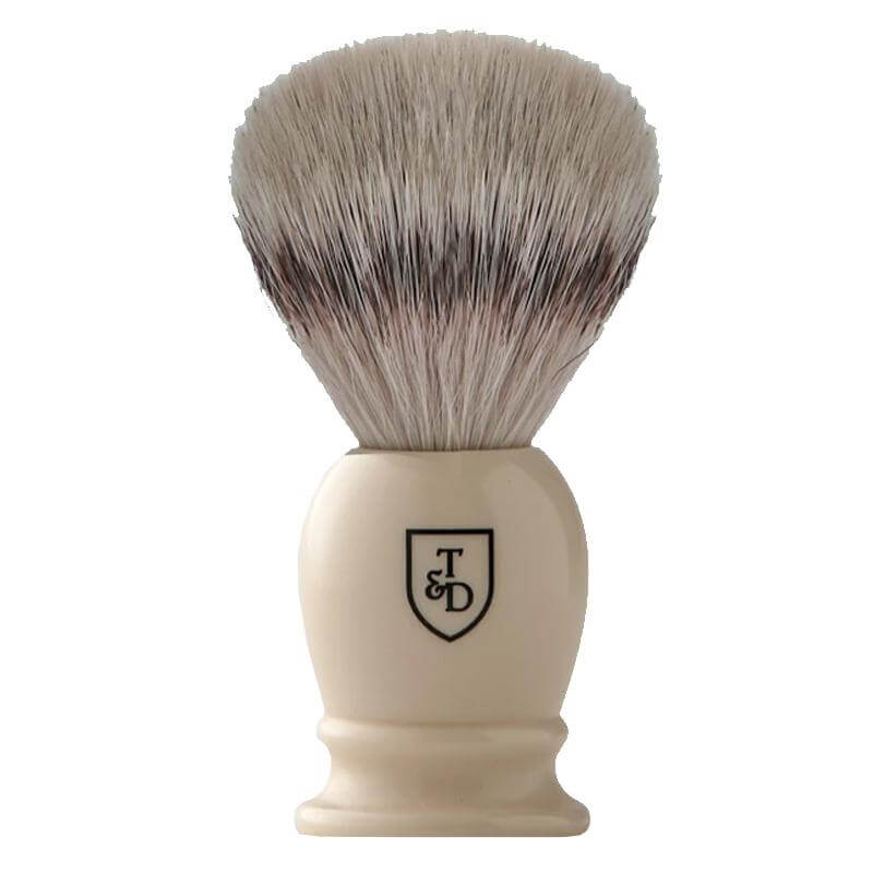 Triumph & Disaster Silvertip Synthetic Fibre Shaving Brush with soft synthetic bristles and ergonomic handle for rich lather