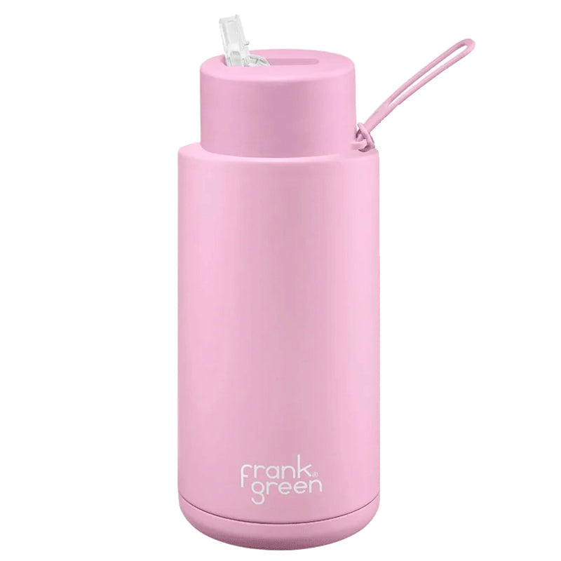 Frank Green Stainless Steel Ceramic Reusable Bottle - Straw Lid 1000ml - Tea Pea Home