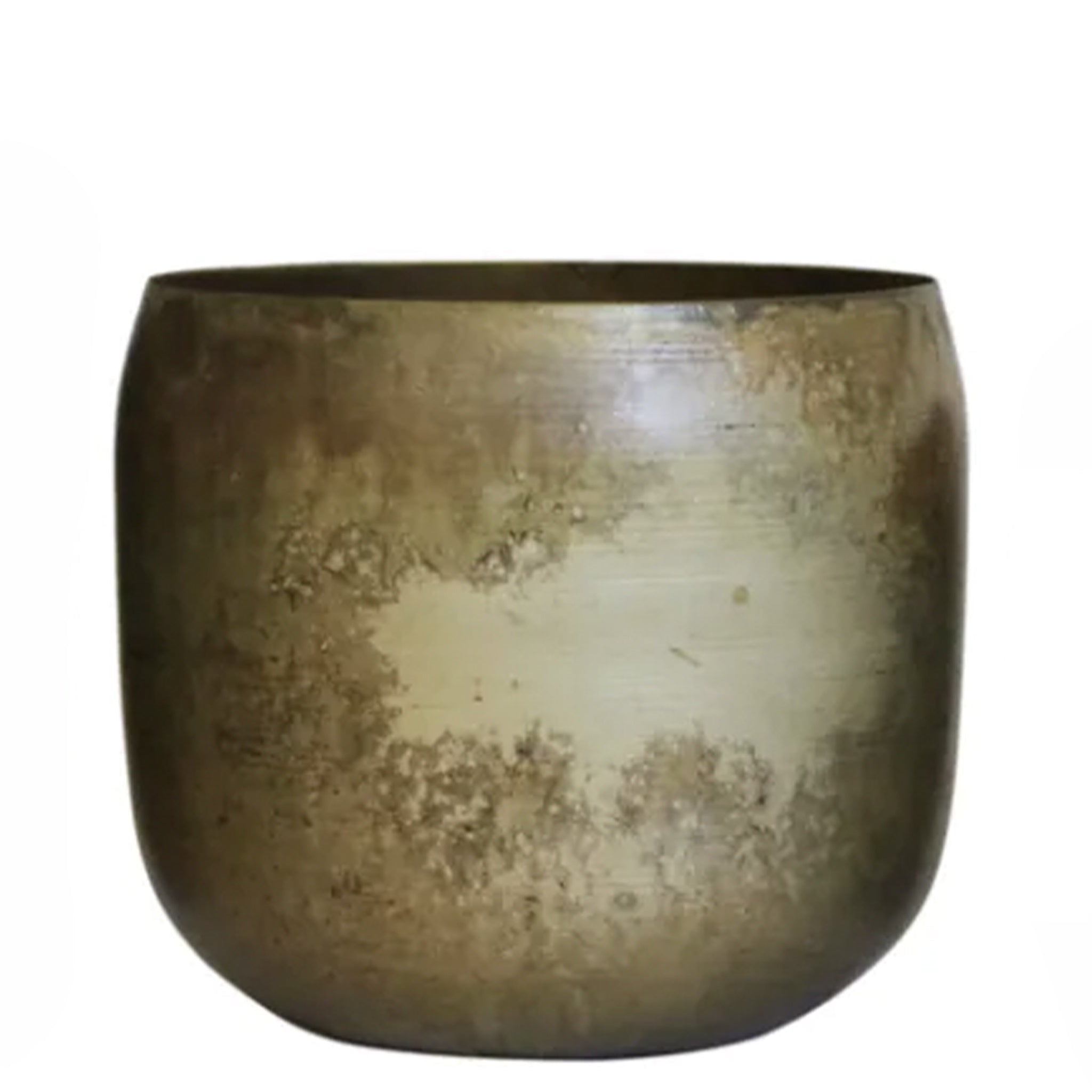 Haveli Antique Brass Finish Planter - Medium