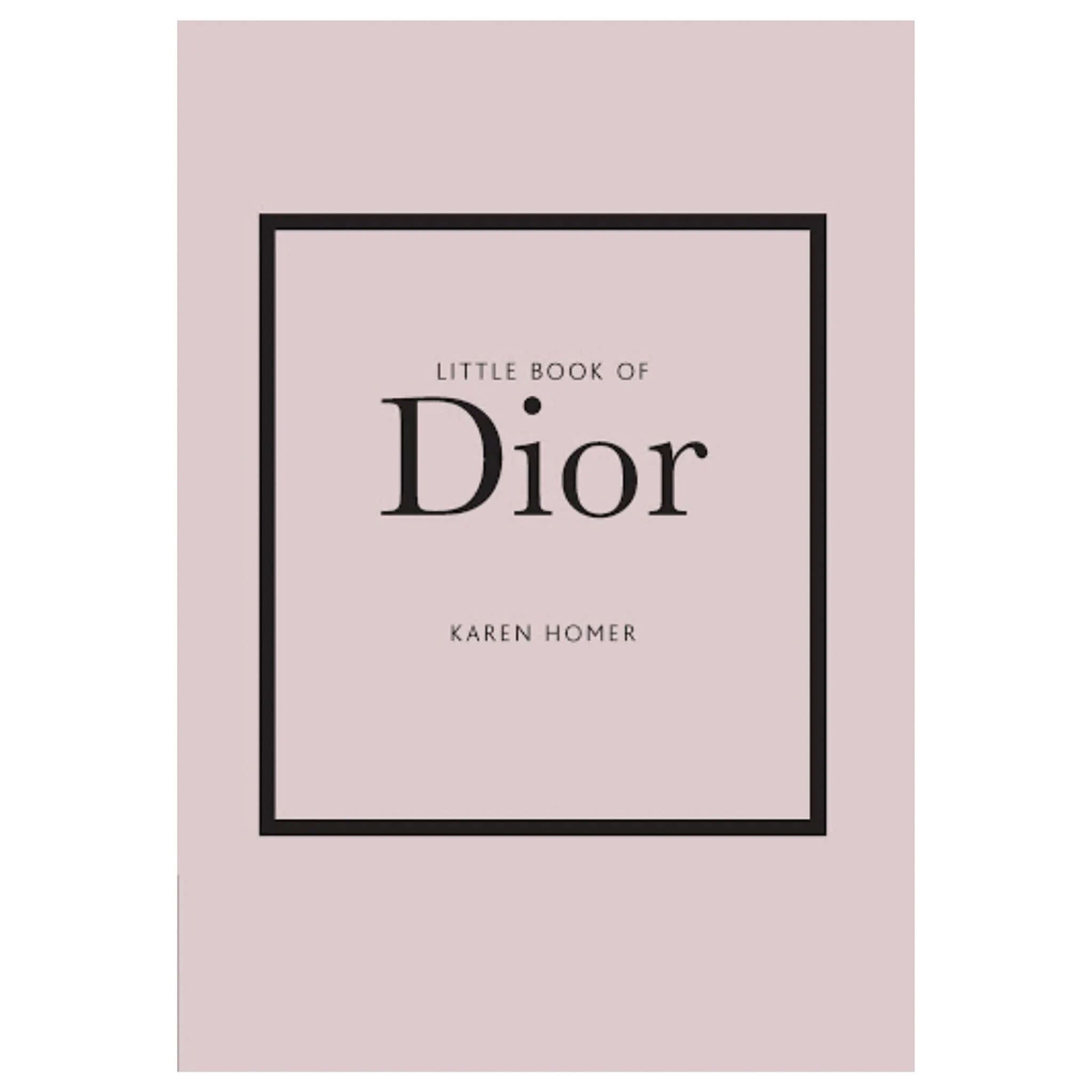 Alt Tag: Little Book of Dior book cover by Karen Homer, illustrated fashion history of Christian Dior and Paris haute couture