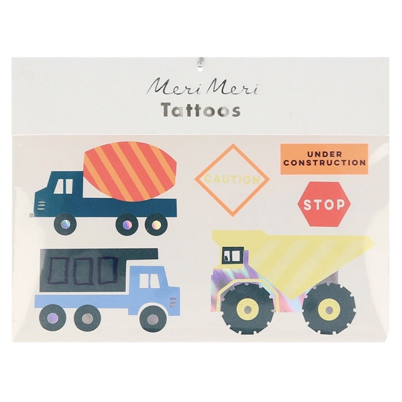Meri Meri Temporary Tattoo Set - Construction - Tea Pea Home