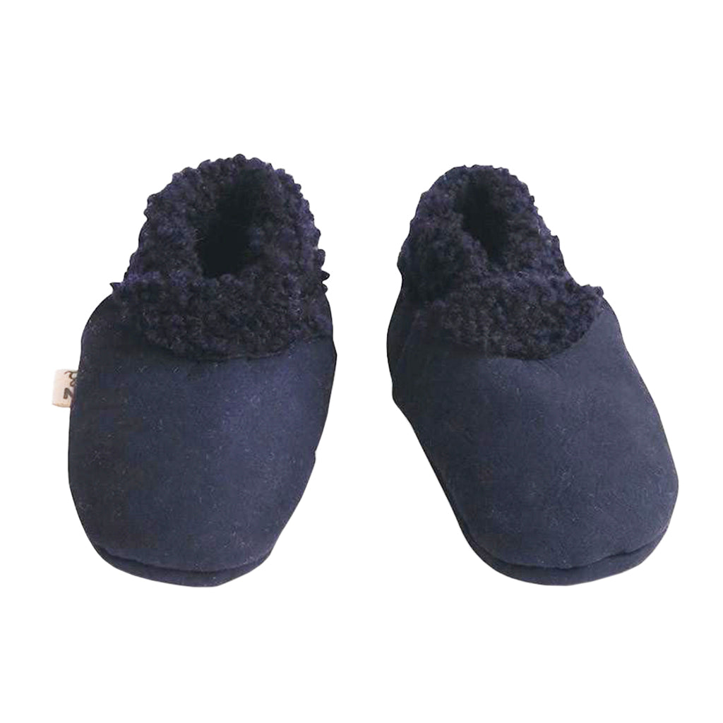 Nature Baby Lambskin Booties - Navy - Tea Pea Home