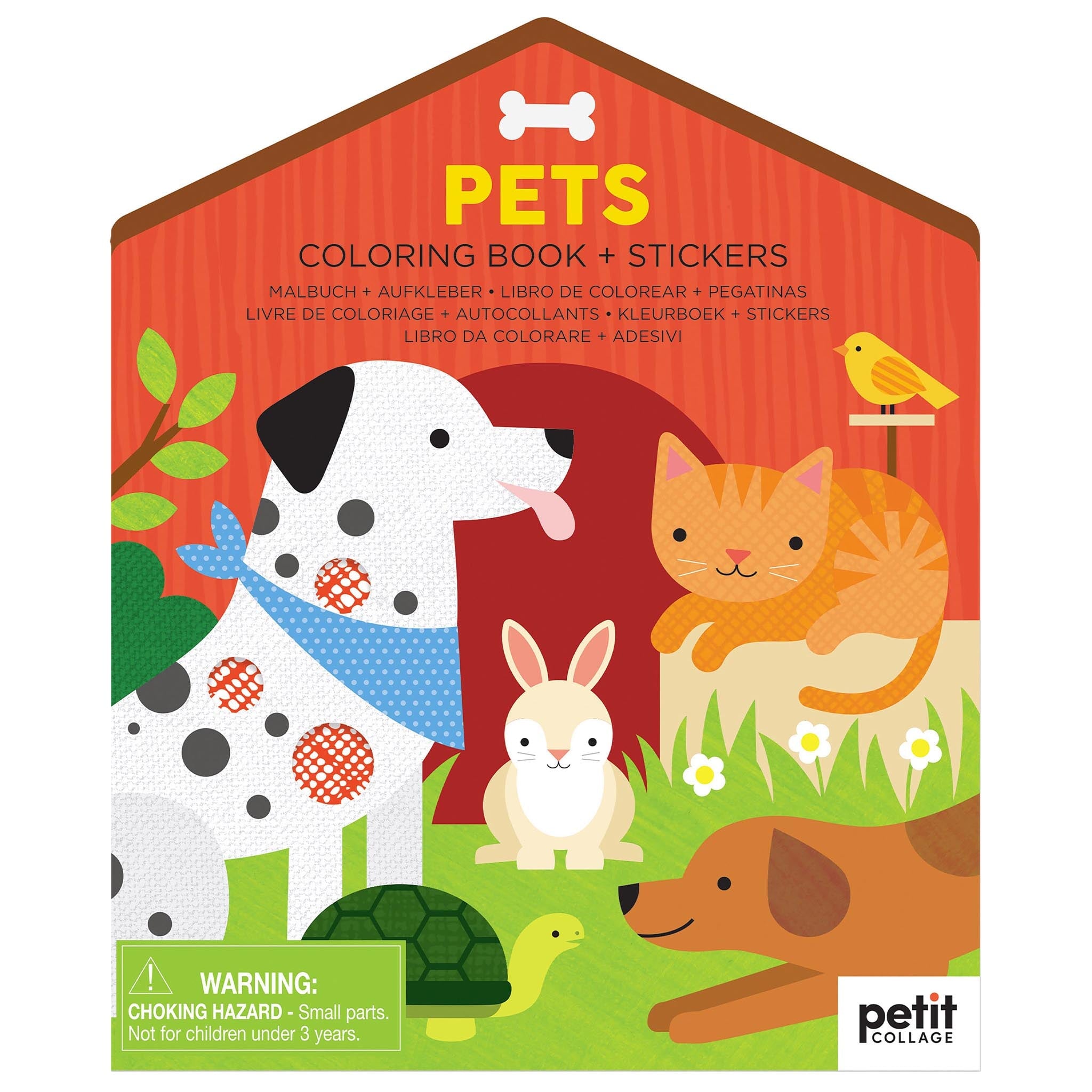 Petit Collage Colouring Book with Stickers - Pets Toys Not specified 