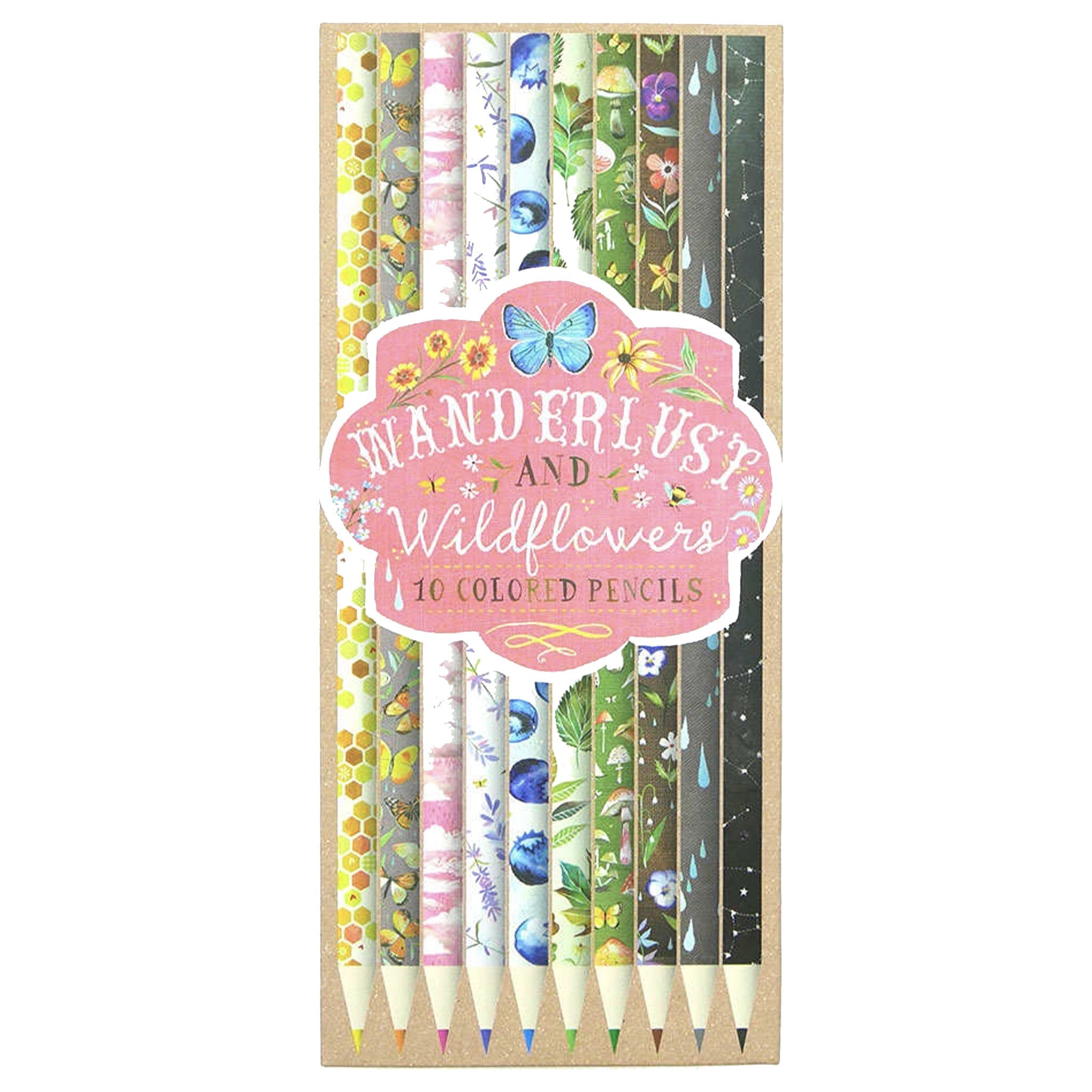 Wanderlust & Wildflowers Coloured Pencil Set - Tea Pea Home