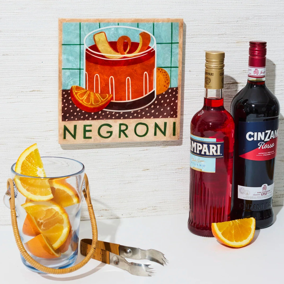 Jones & Co Capiz Shell Happy Hour Wall Art - Negroni