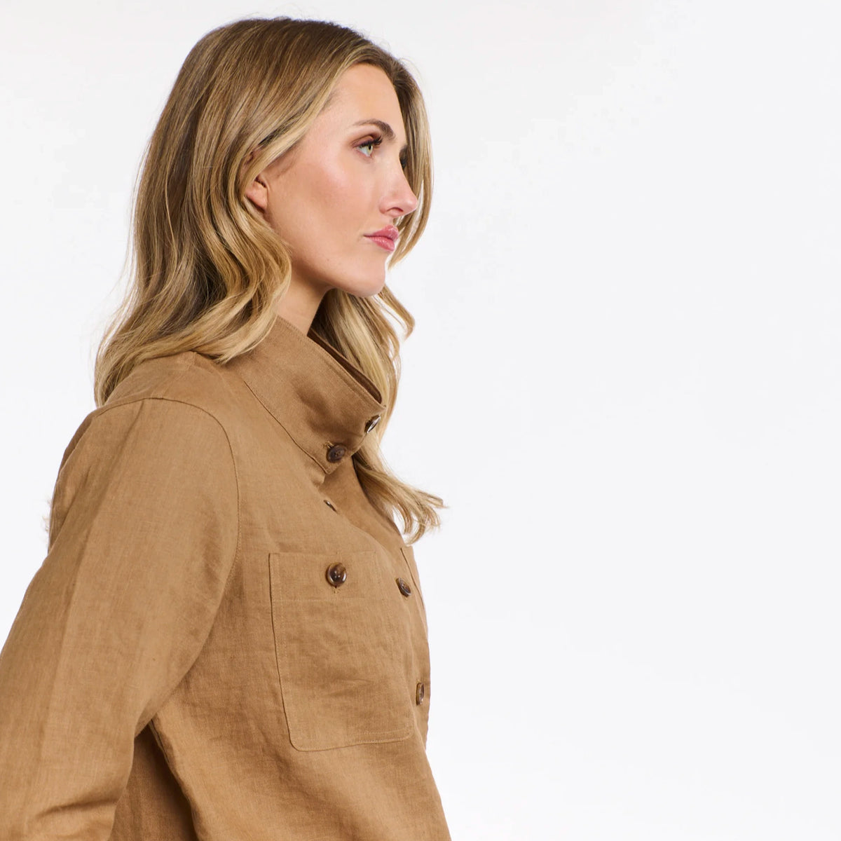 365 Days Rowan Linen Bomber Jacket - Toffee