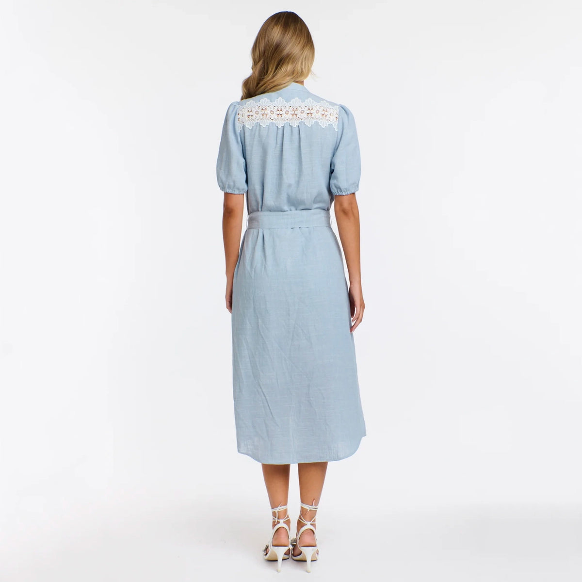 365 Days Scout Lace Shirtdress - Sky Blue