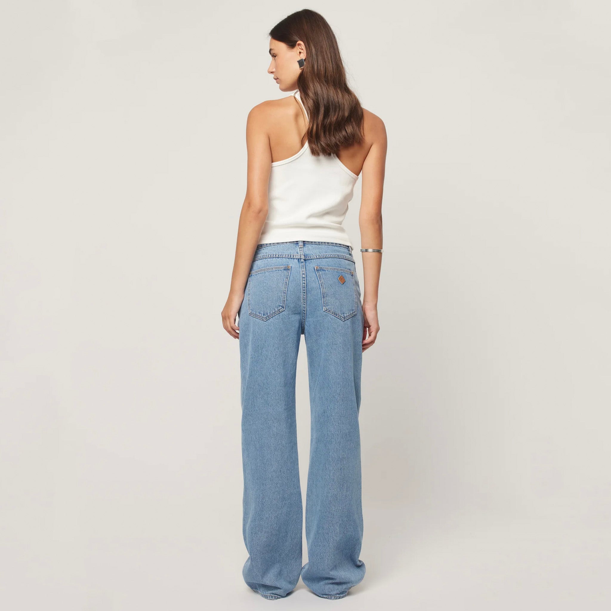 Abrand 95 Mid Baggy Gigi Jeans - Mid Blue