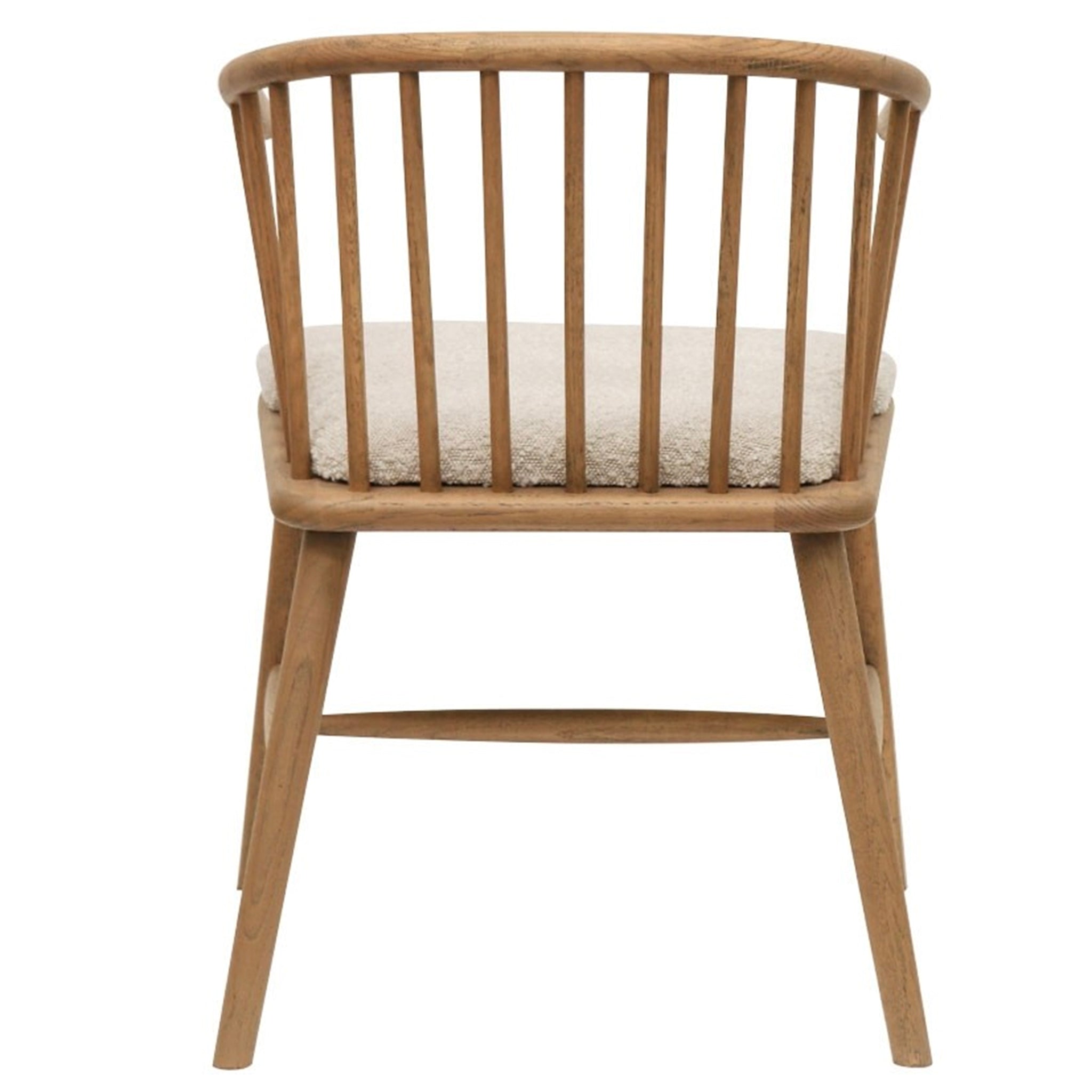 Ankara Oak Dining Chair - Natural with White Boucle