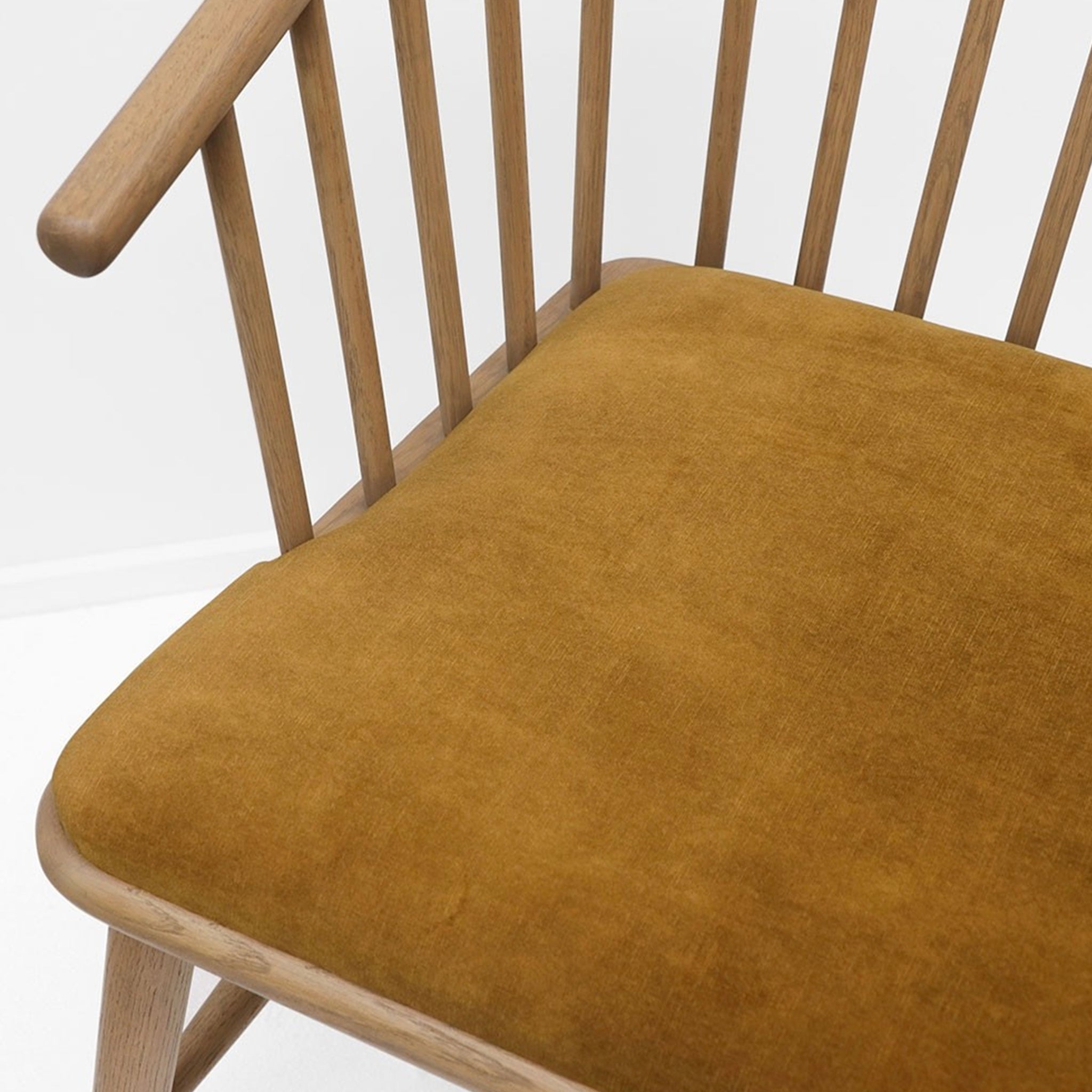 Ankara Oak Dining Chair - Natural with Copper Velvet