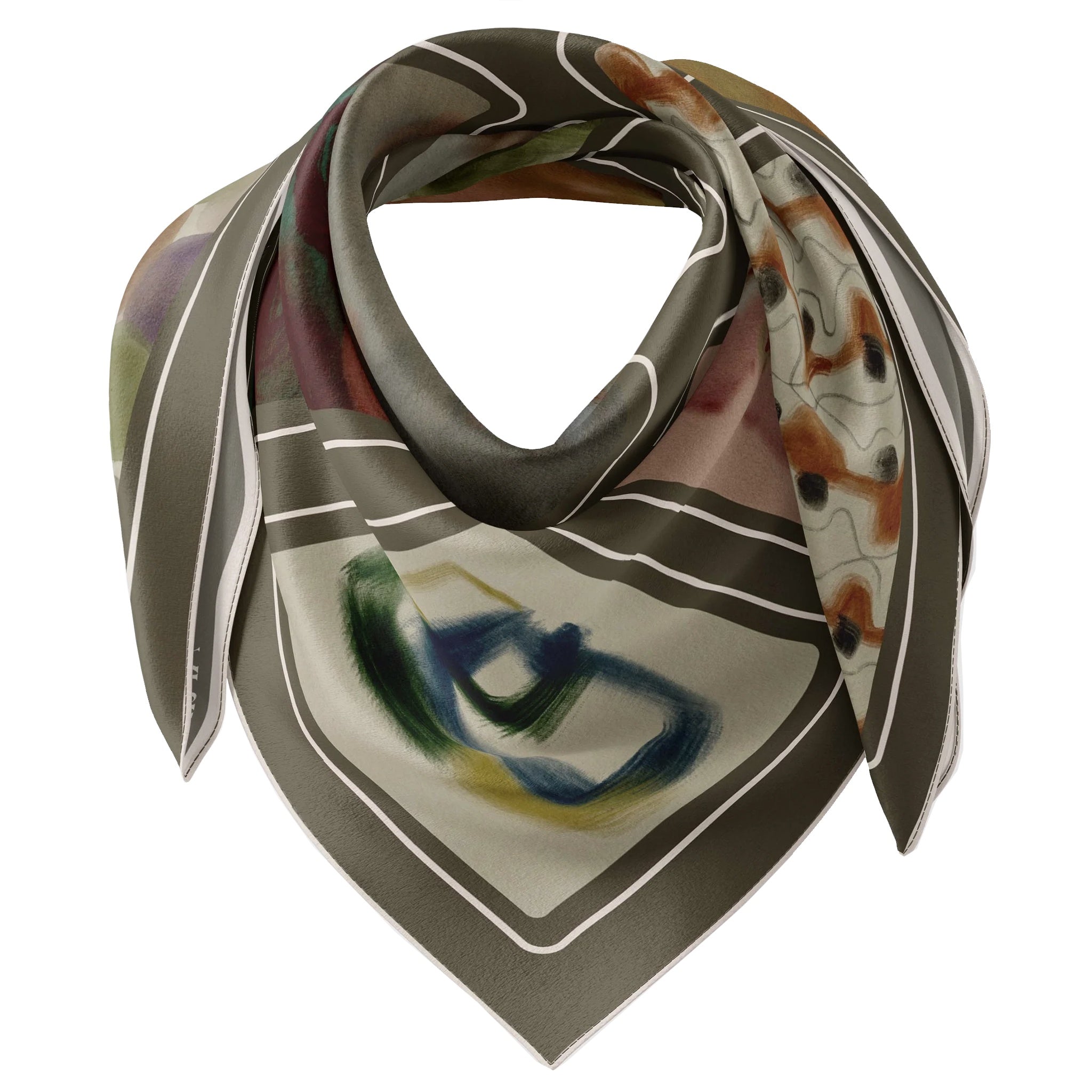 Artifact Square Silk Scarf - Tableau Muse