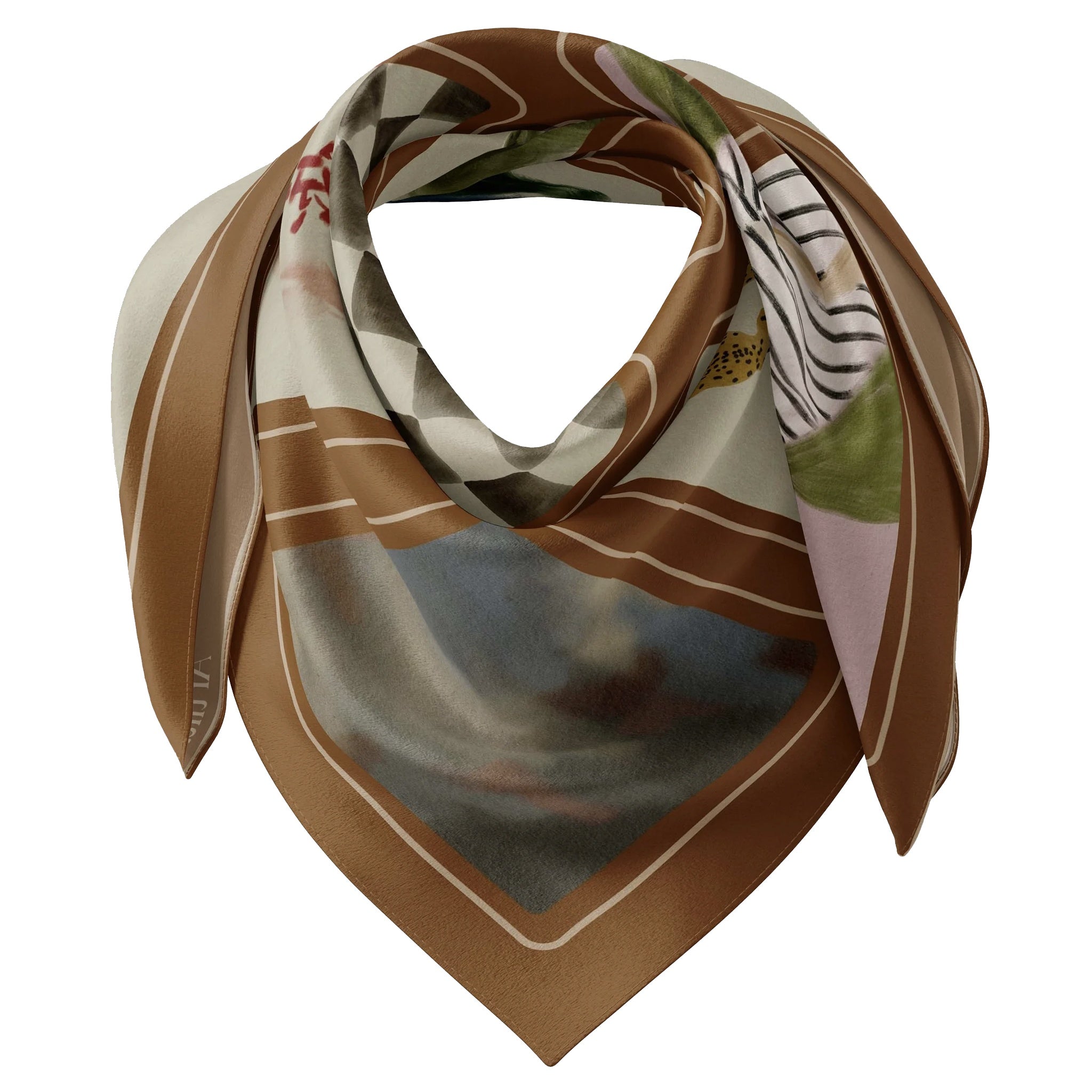Artifact Square Silk Scarf - Tableau Salon