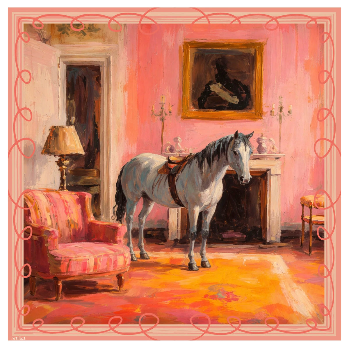 Artifact Square Silk Scarf - Cheval 26 Still
