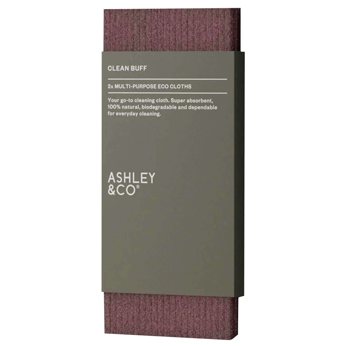 Ashley & Co Clean Buff Cloth - Sundown Plum | Tea Pea