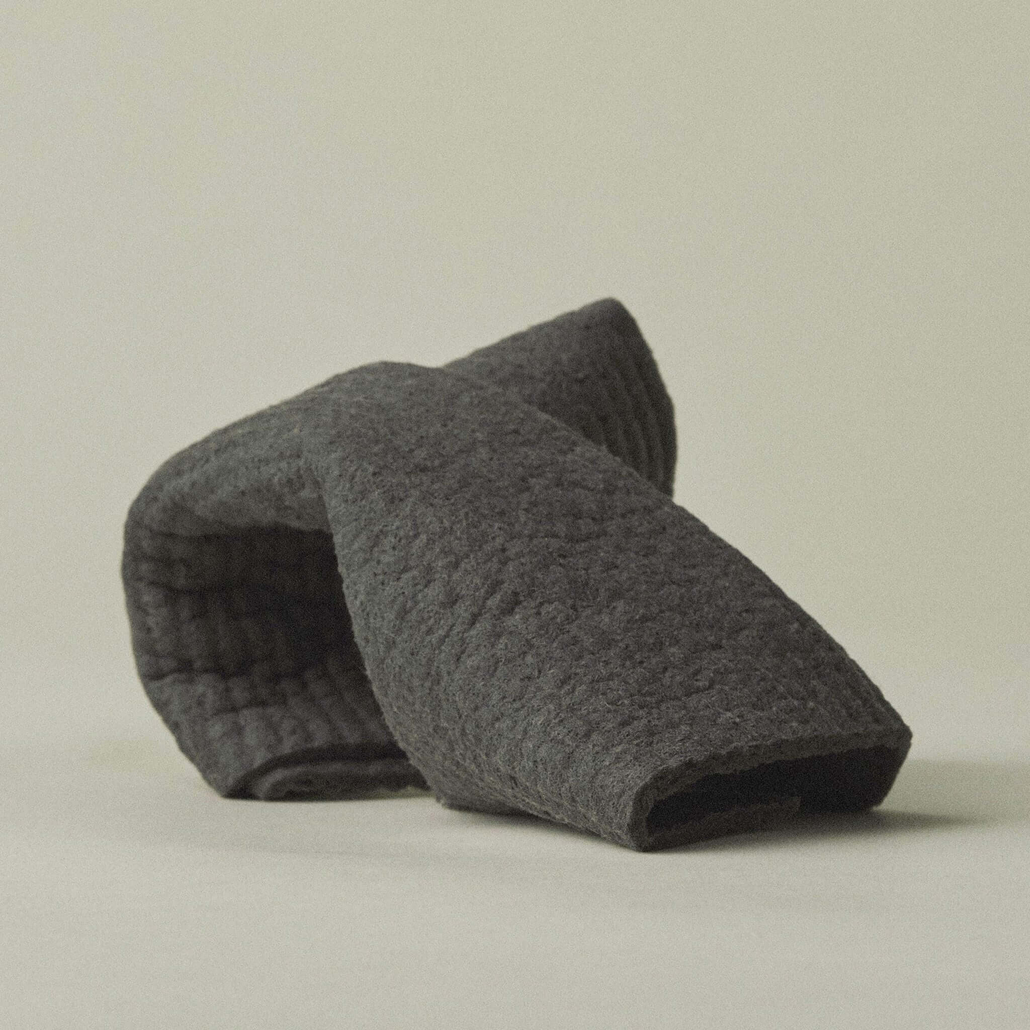 Ashley & Co Clean Buff Cloths - Smoky Rye folded cleaning cloth on neutral background.