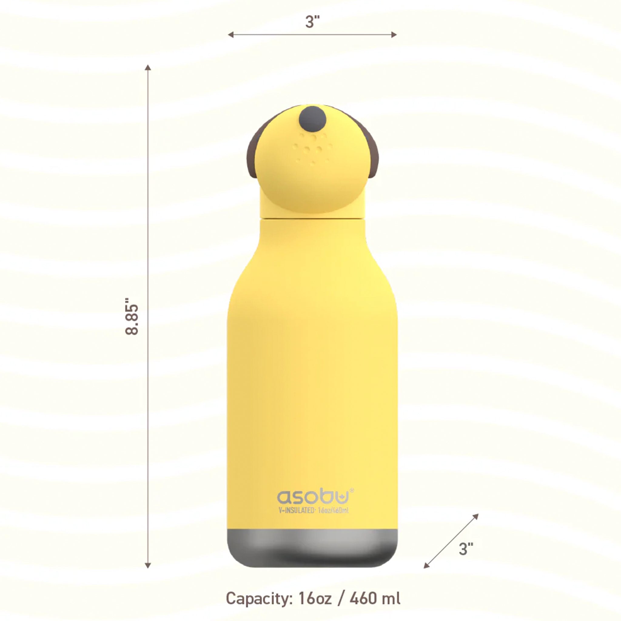 Asobu Bestie 460ml Insulated Stainless Steel Reusable Bottle - Doggie