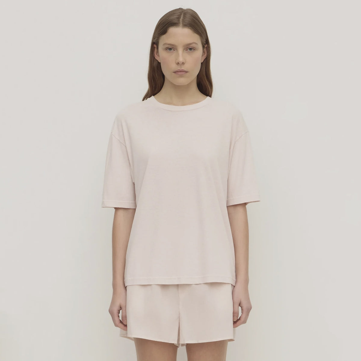 Assembly Label Kira Cotton Hemp Tee - Soft Rose