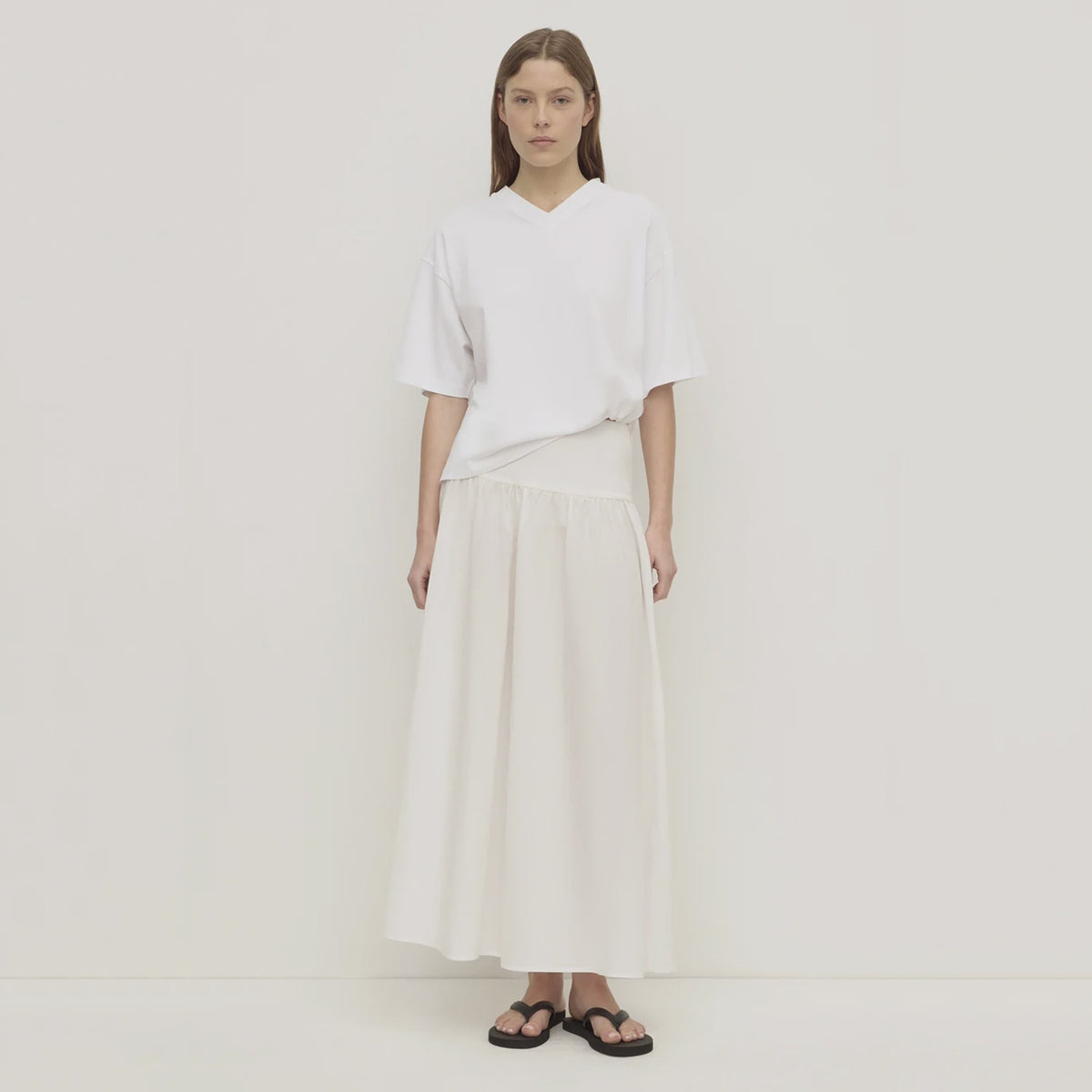 Assembly Label Sarah Cotton Maxi Skirt - White
