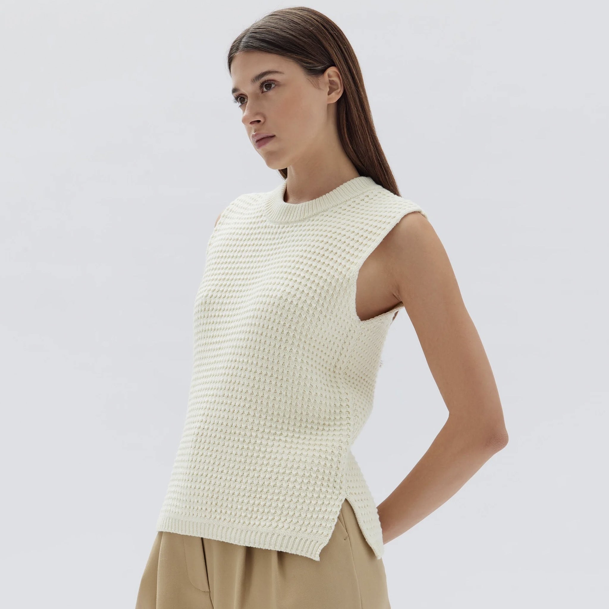 Assembly Label Sienna Knit Tank - Cream