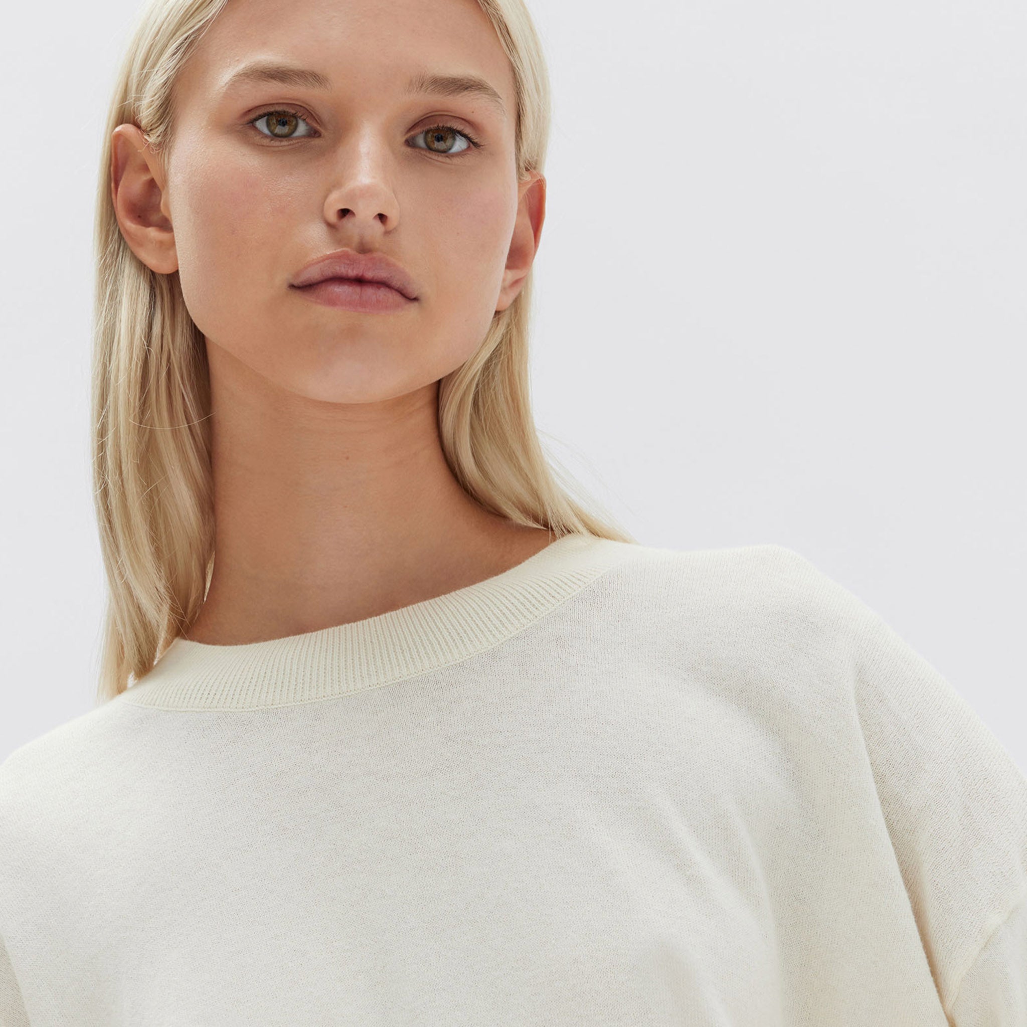 Assembly Label Cotton Cashmere Lounge Sweater - Cream