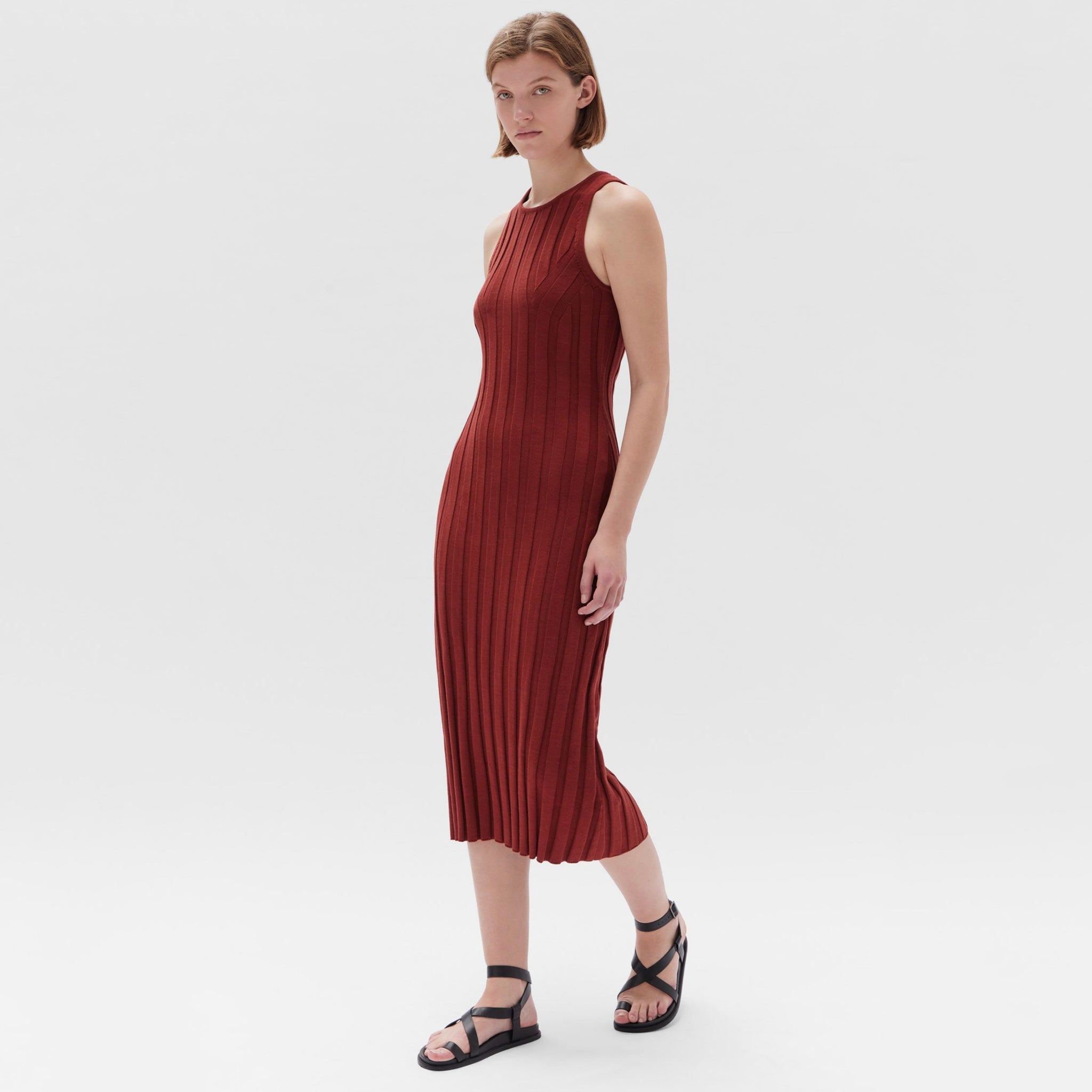 Assembly Label Florence Midi Knit Dress - Sumac - Tea Pea Home