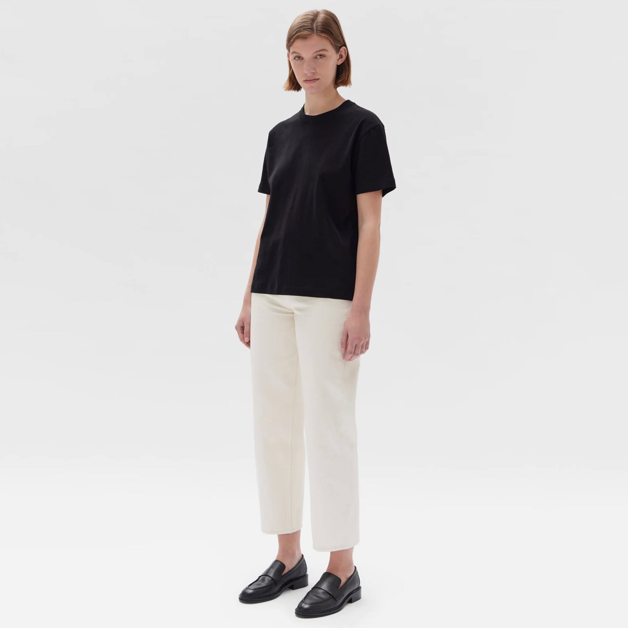 Assembly Label Organic Base Tee - Black - Tea Pea Home