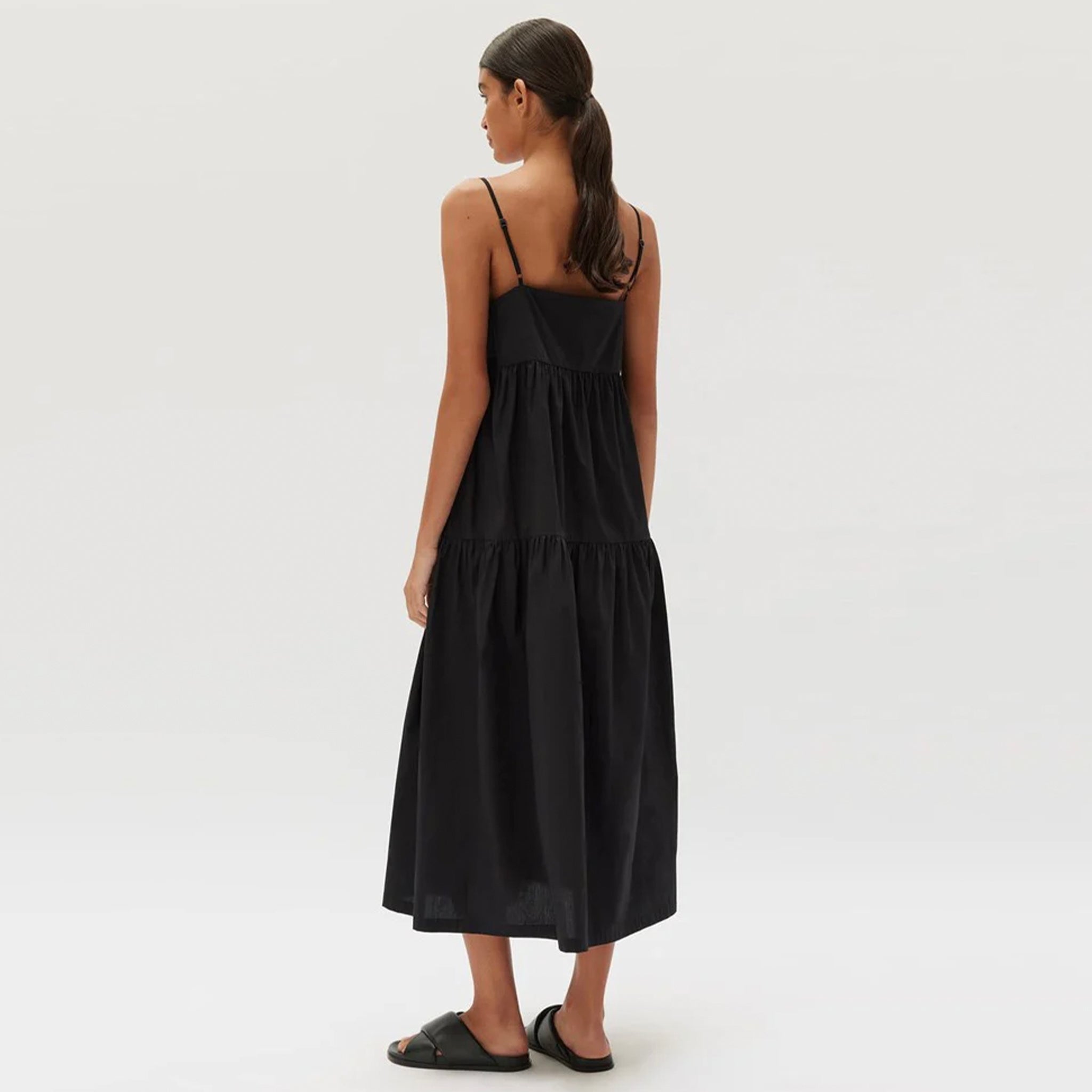 Assembly Label Sandy Poplin Dress - Black - Tea Pea Home