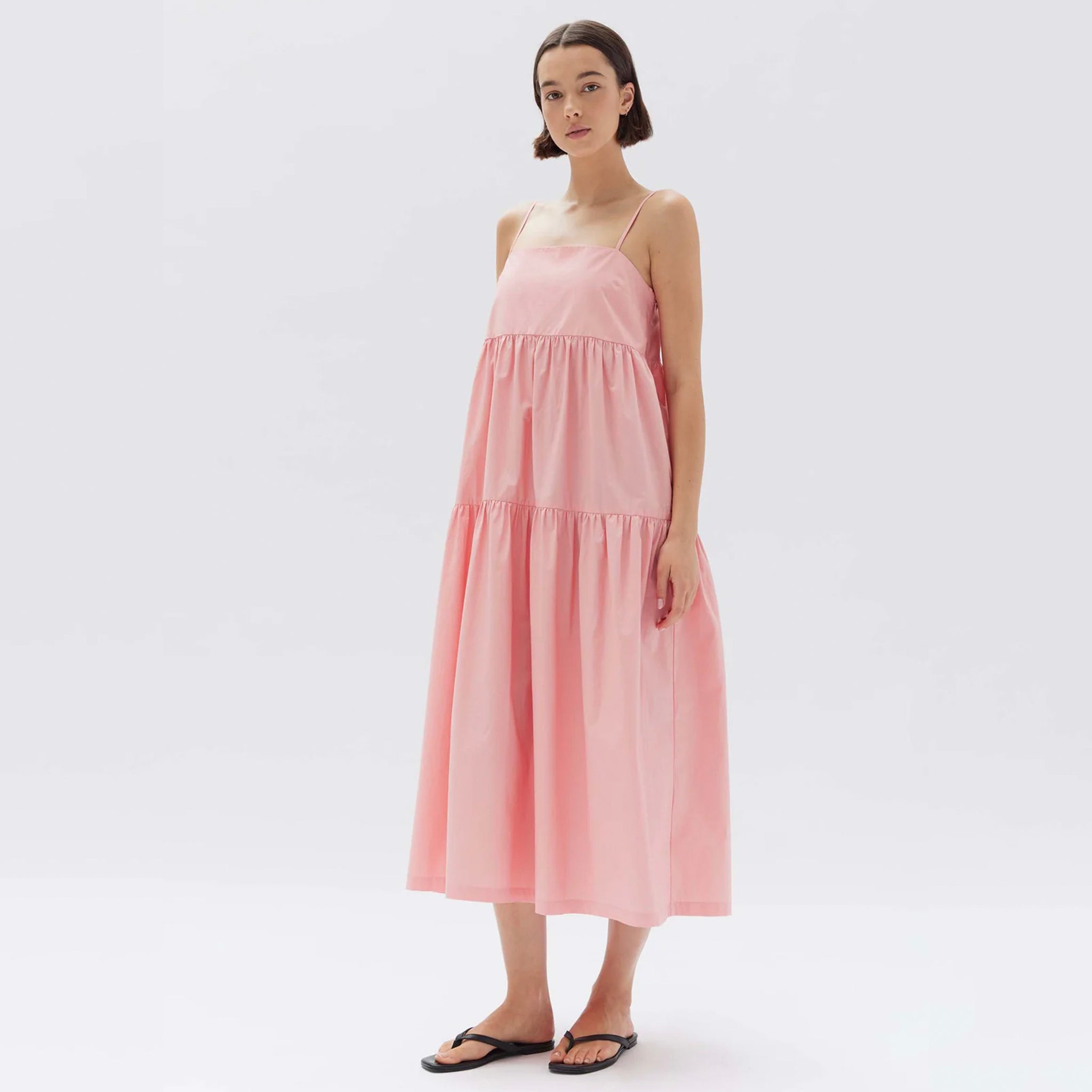 Assembly Label Sandy Poplin Dress - Coral