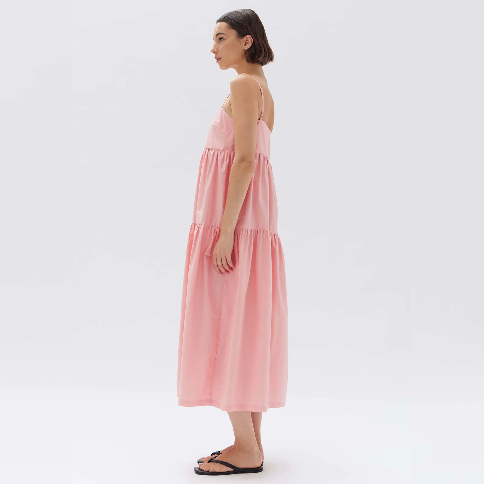 Assembly Label Sandy Poplin Dress - Coral