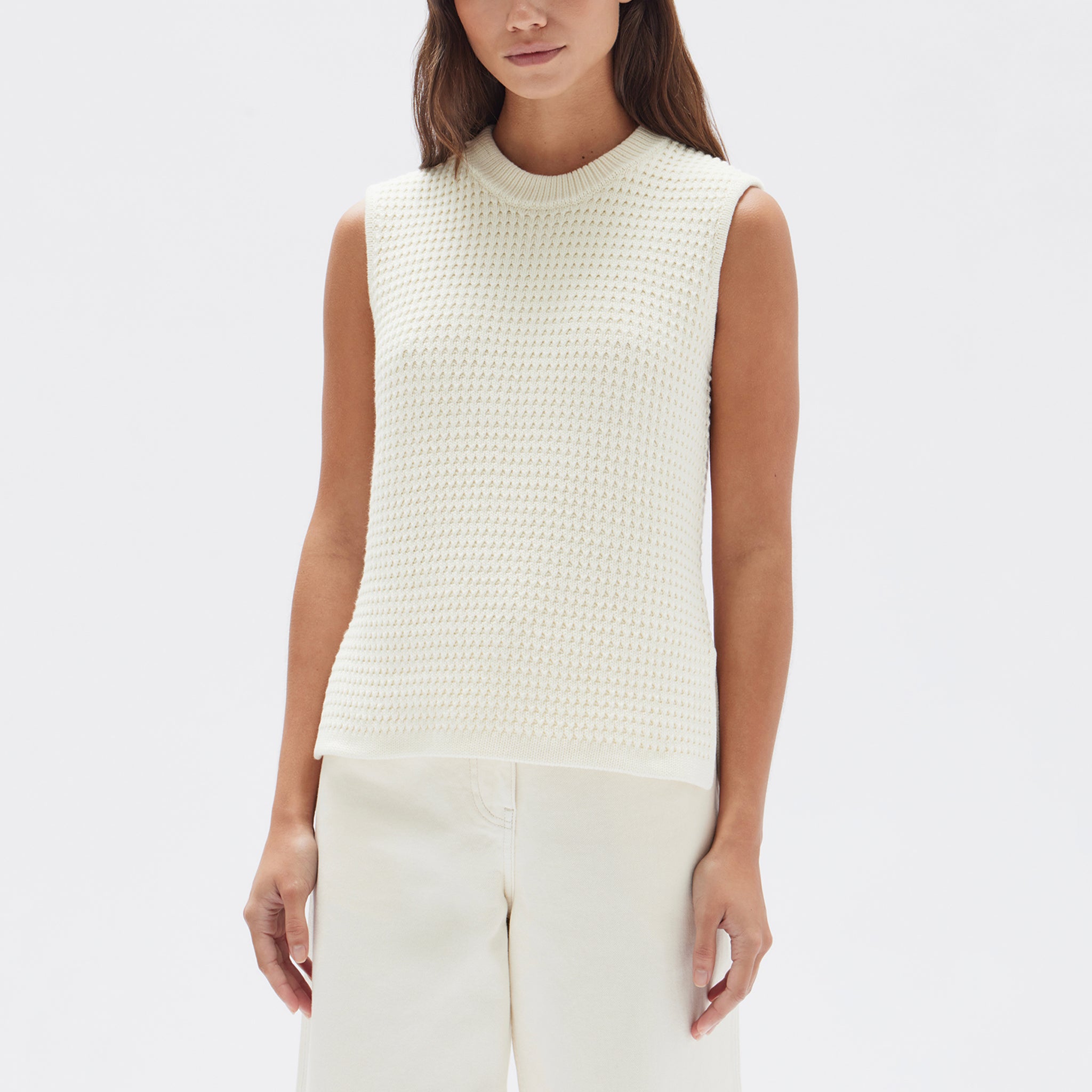 Assembly Label Sienna Knit Tank - Cream