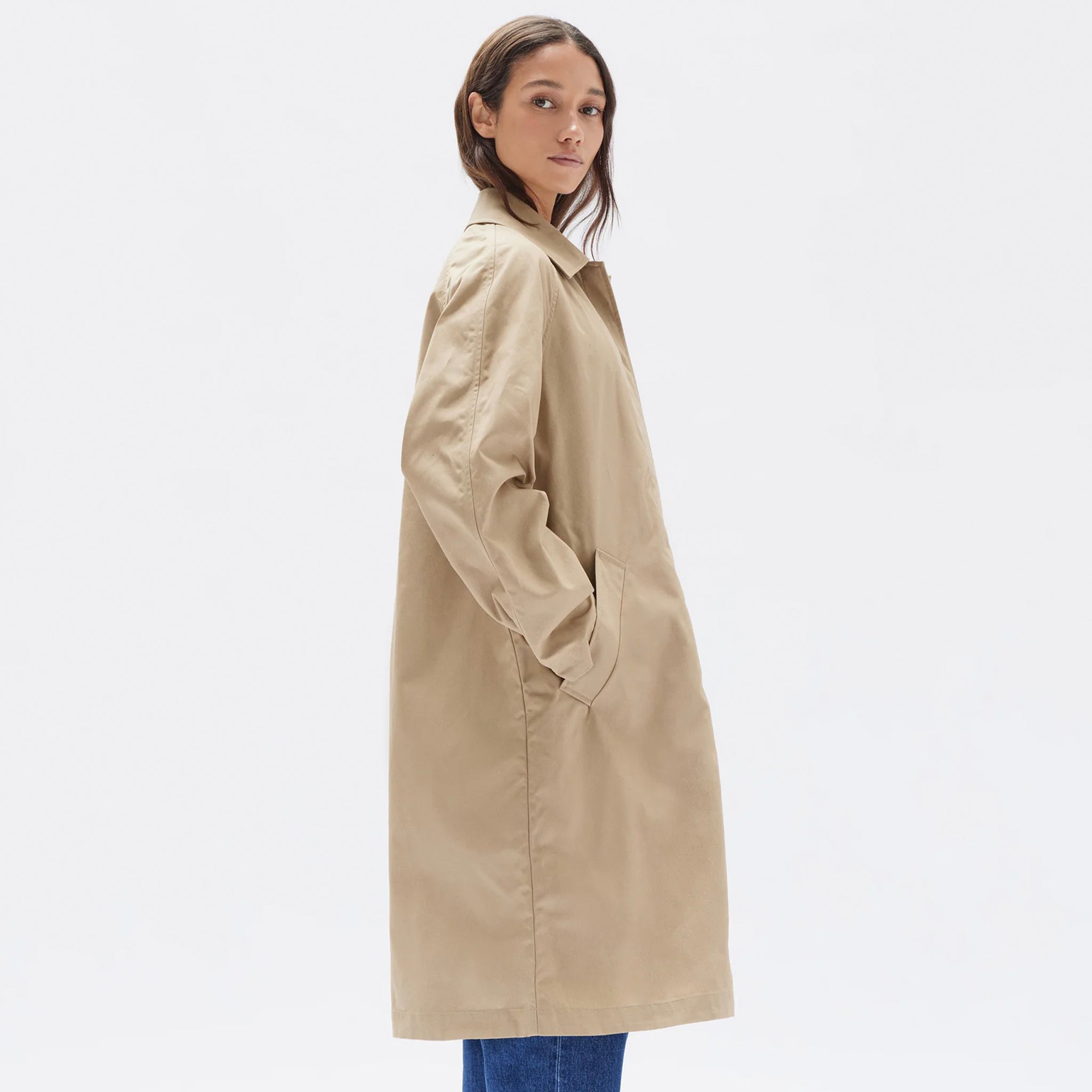 Assembly Label Waxed Car Coat - Light Khaki