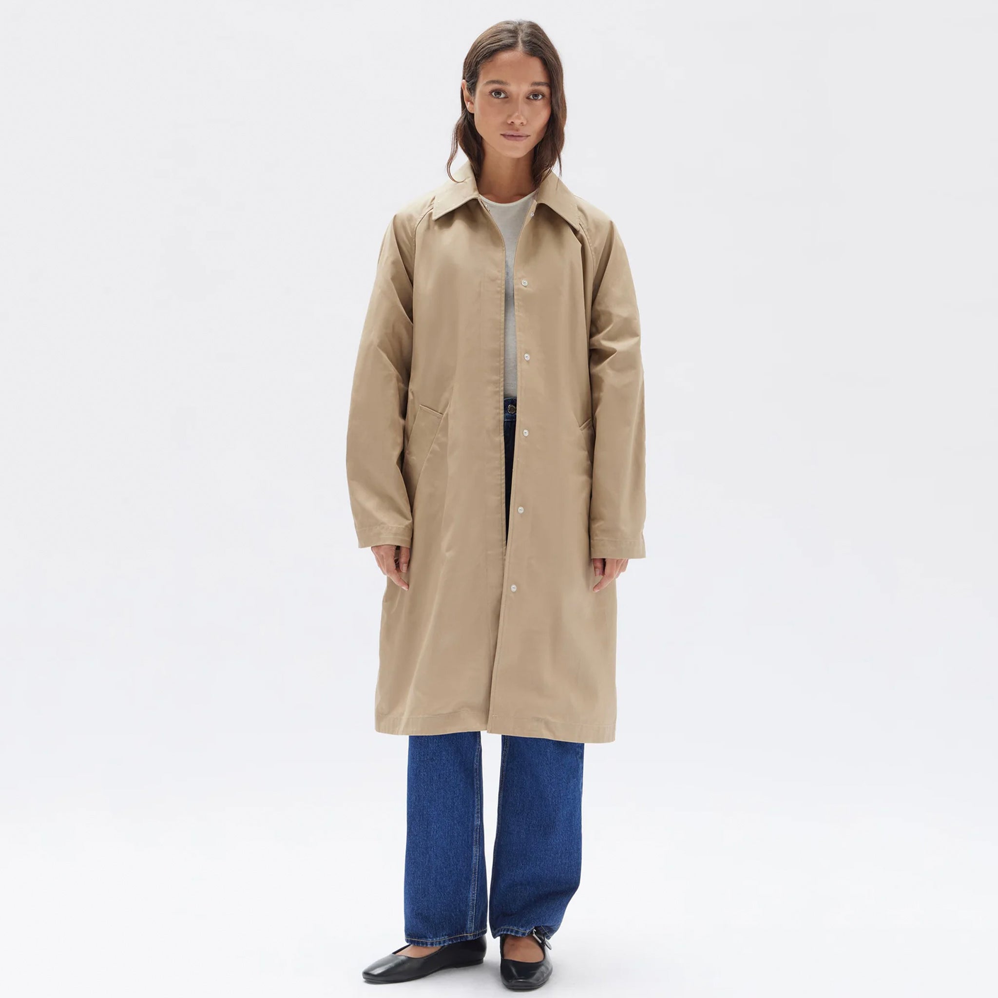 Assembly Label Waxed Car Coat - Light Khaki