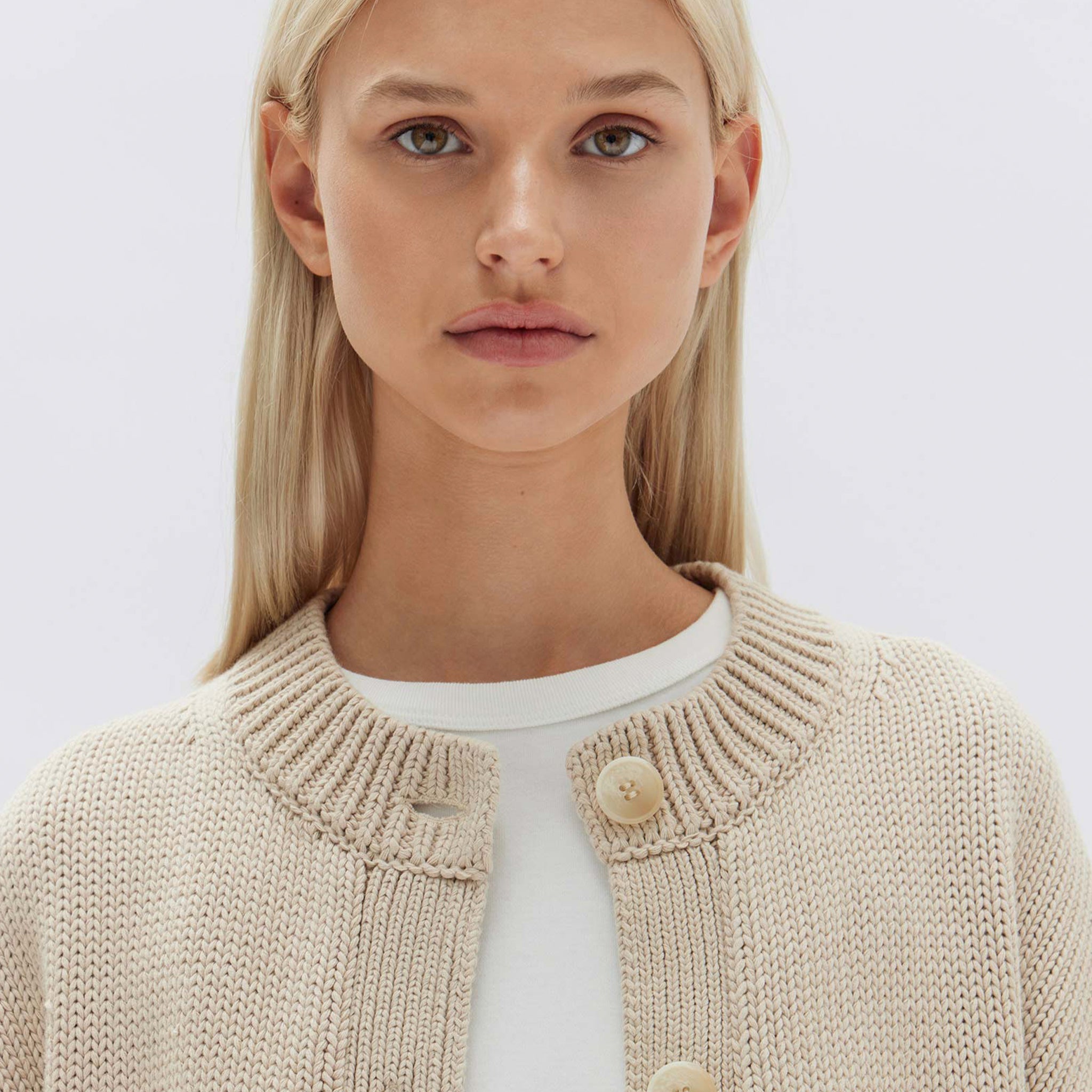 Assembly Label Ava Knit Cardigan - Natural