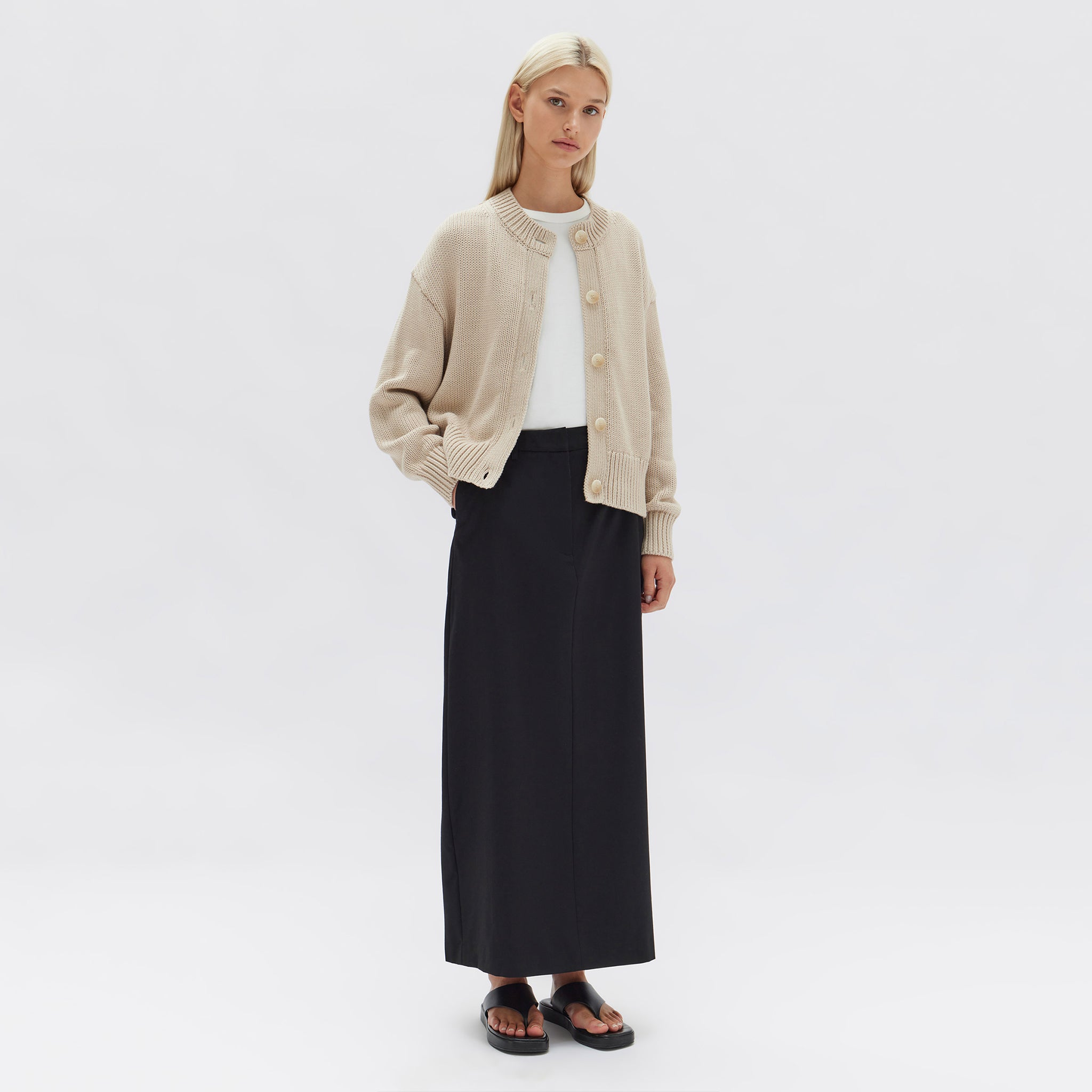 Assembly Label Ava Knit Cardigan - Natural