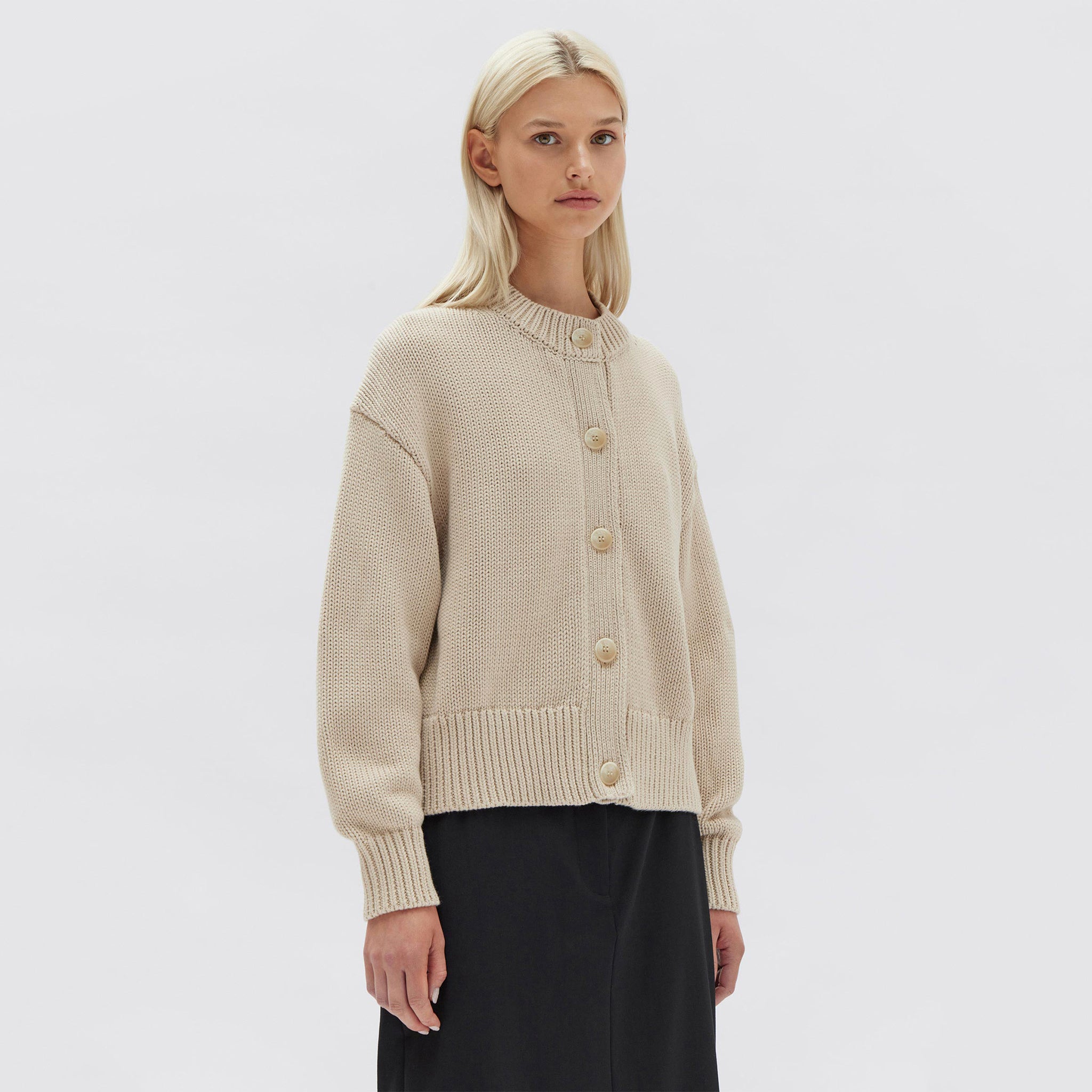Assembly Label Ava Knit Cardigan - Natural